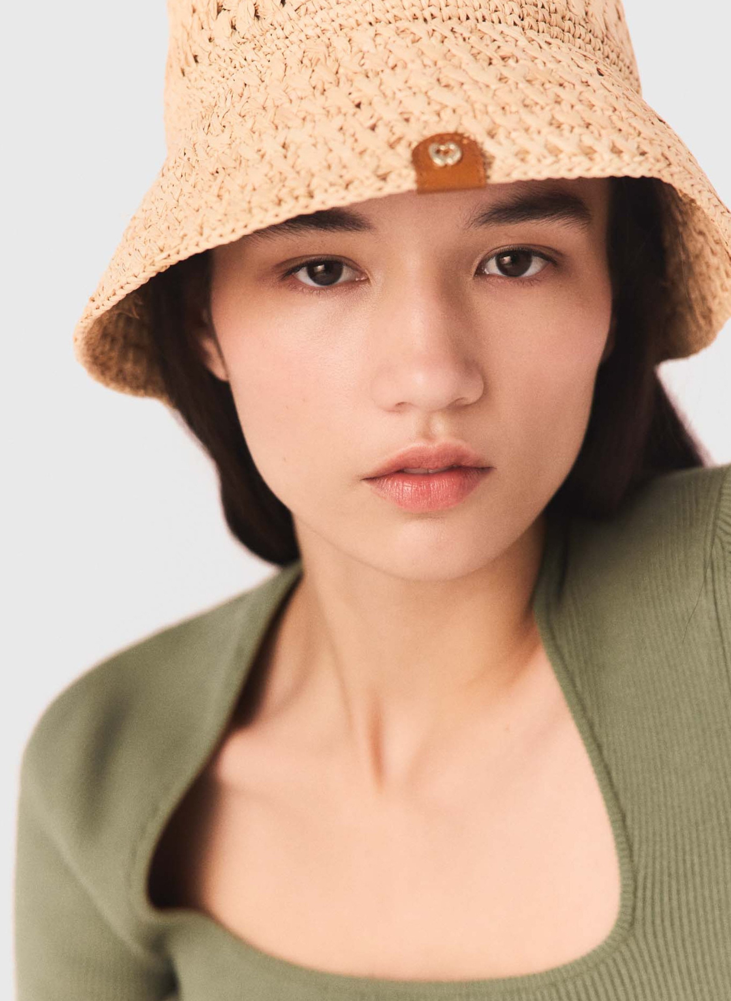Chapeau en raphia MAJE Beige