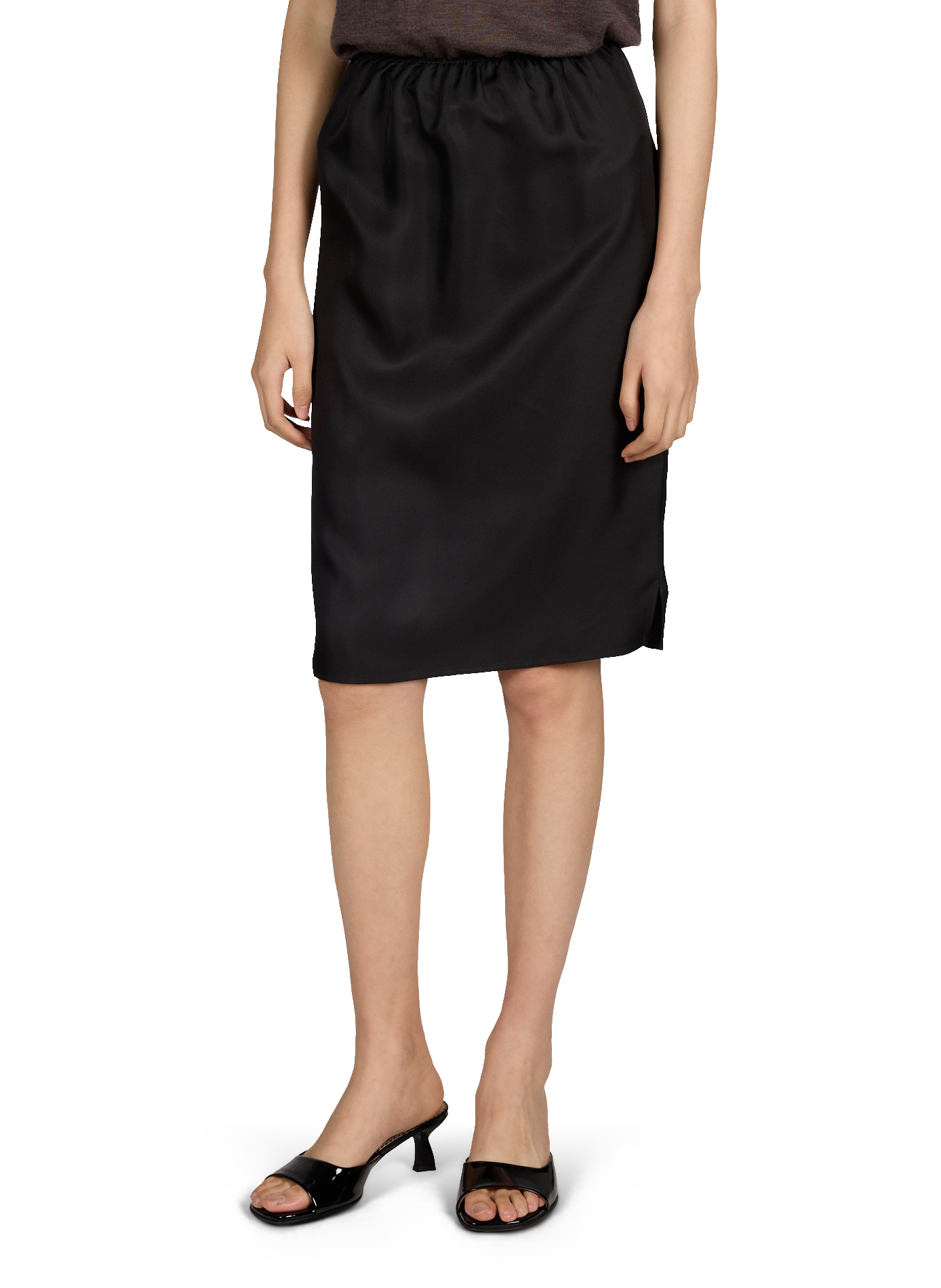 VASALI silk twill skirt LOULOU DE SAISON Black