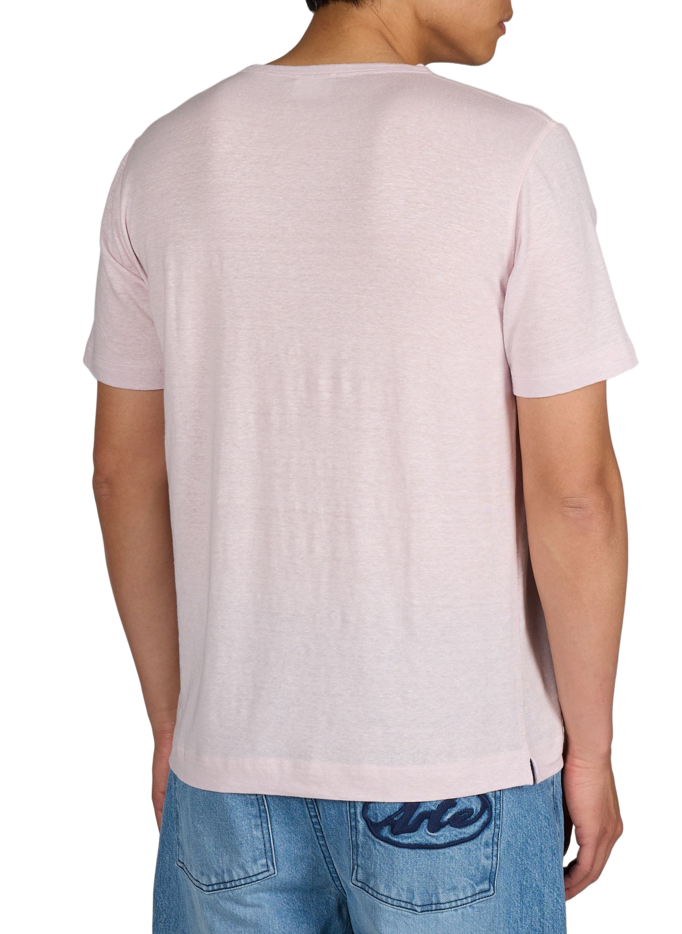 Straight linen blend t-shirt CLOSED Pink