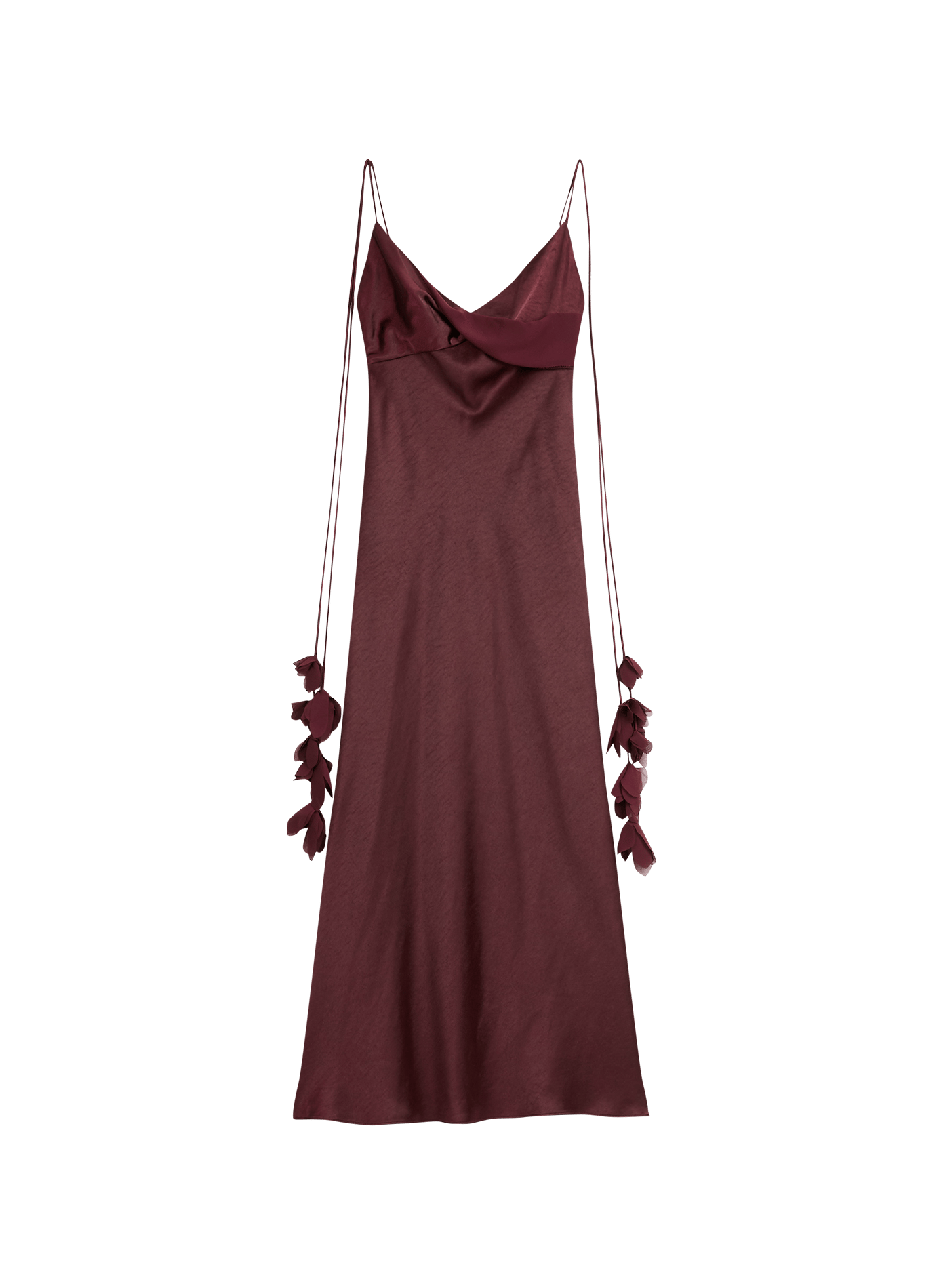 Robe longue satinée SELF PORTRAIT Rouge