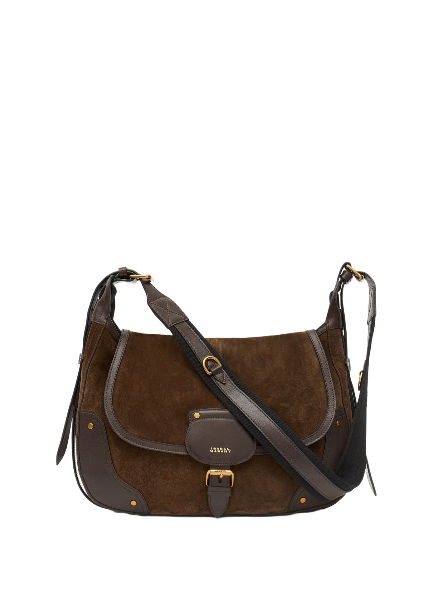 Sac besace Sierra en cuir velours ISABEL MARANT Marron