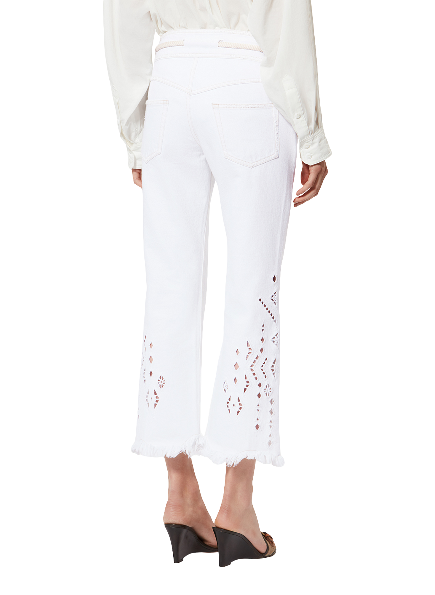 Alison kick flare denim pants ISABEL MARANT White