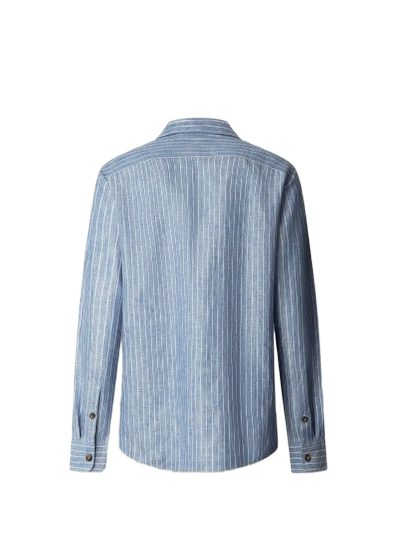 Striped straight linen shirt FACONNABLE Blue