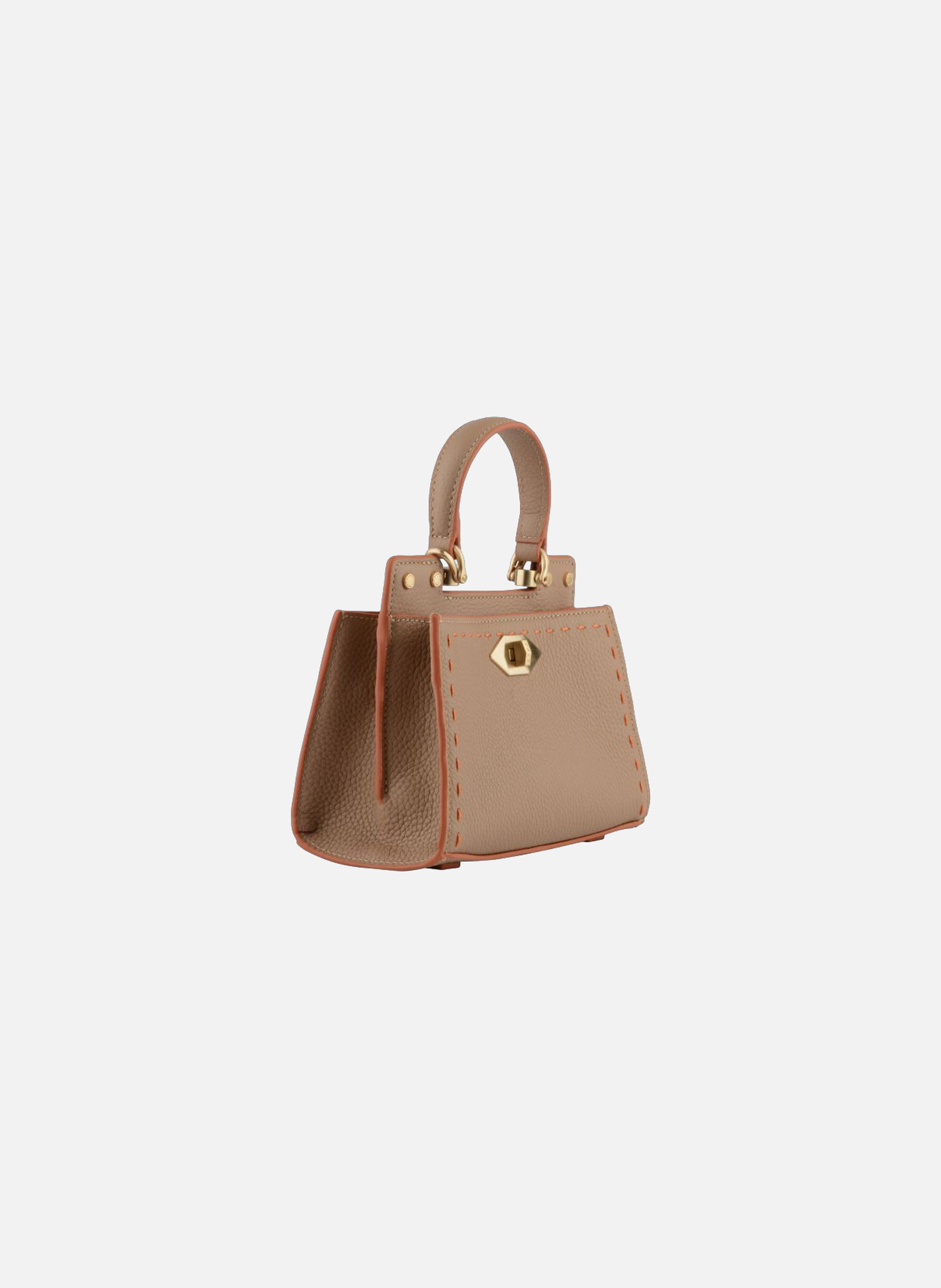 Trianon | sac à main micro en cuir de vachette POURCHET Orange
