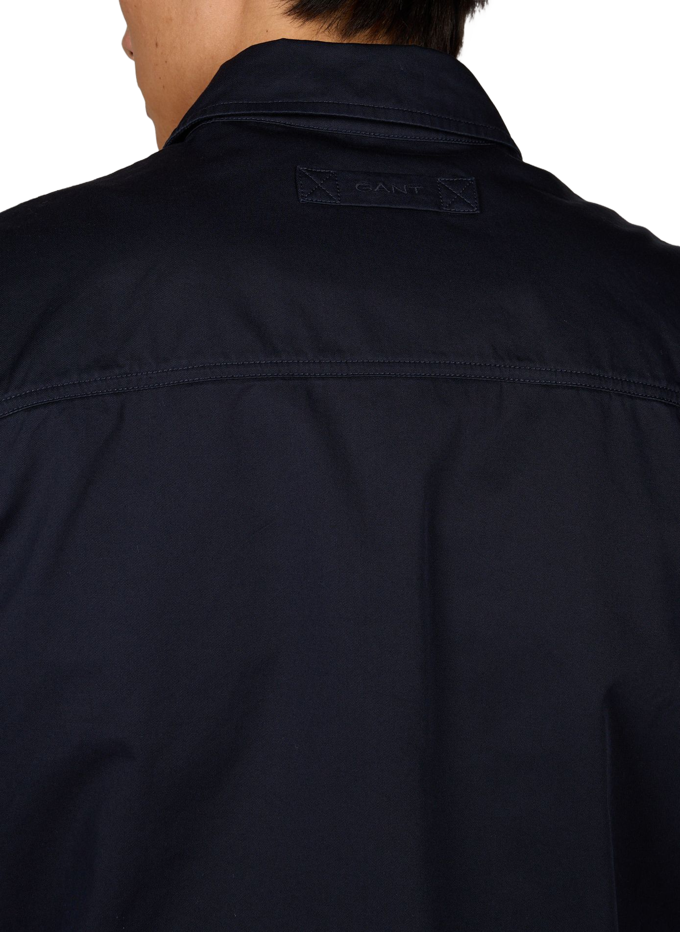 Logo cotton jacket GANT Blue
