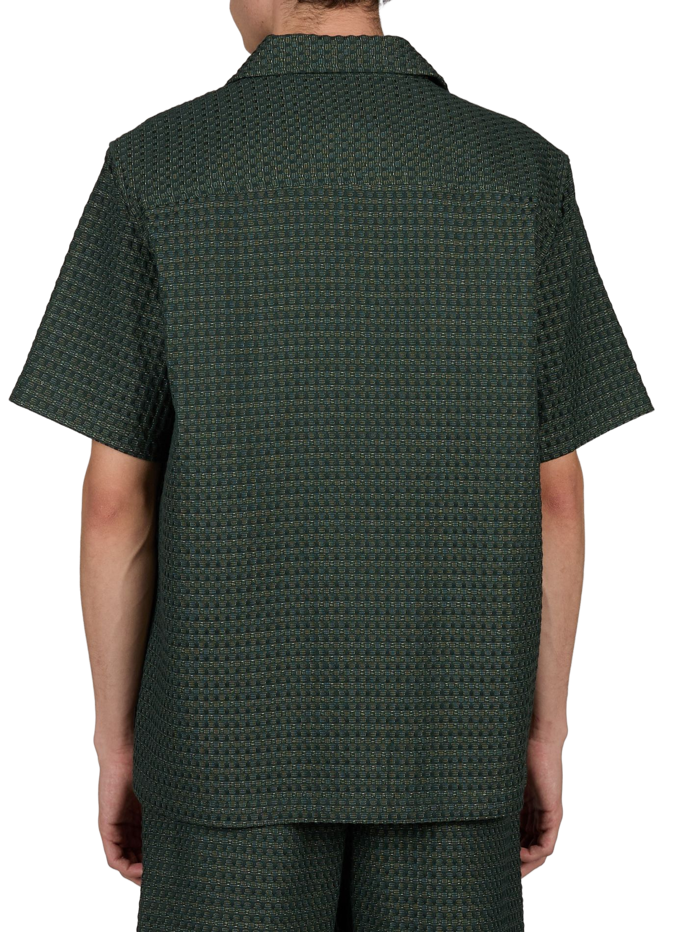 Straight jacquard cotton shirt LES DEUX Green