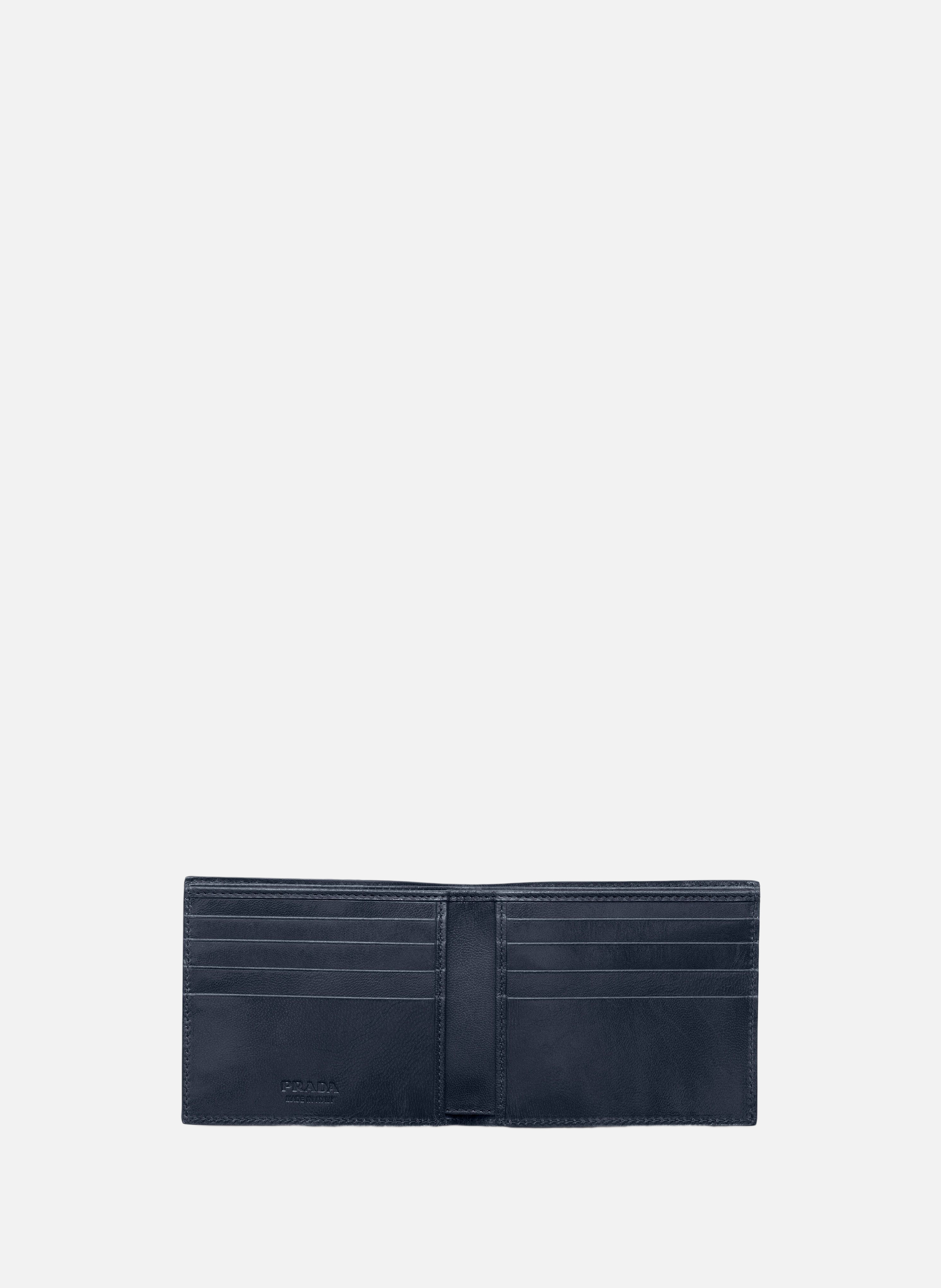 Portefeuille en cuir PRADA Bleu