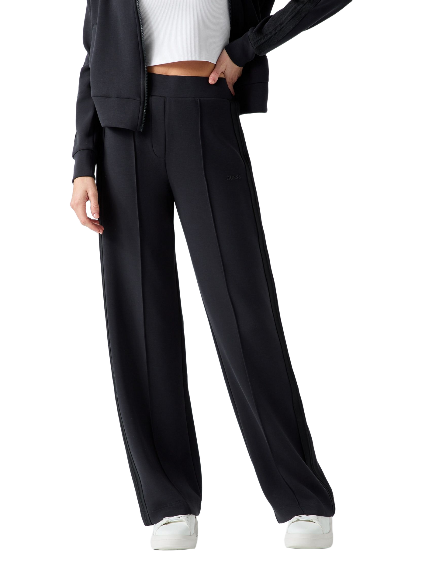 Weite Baumwollhose GUESS Schwarz