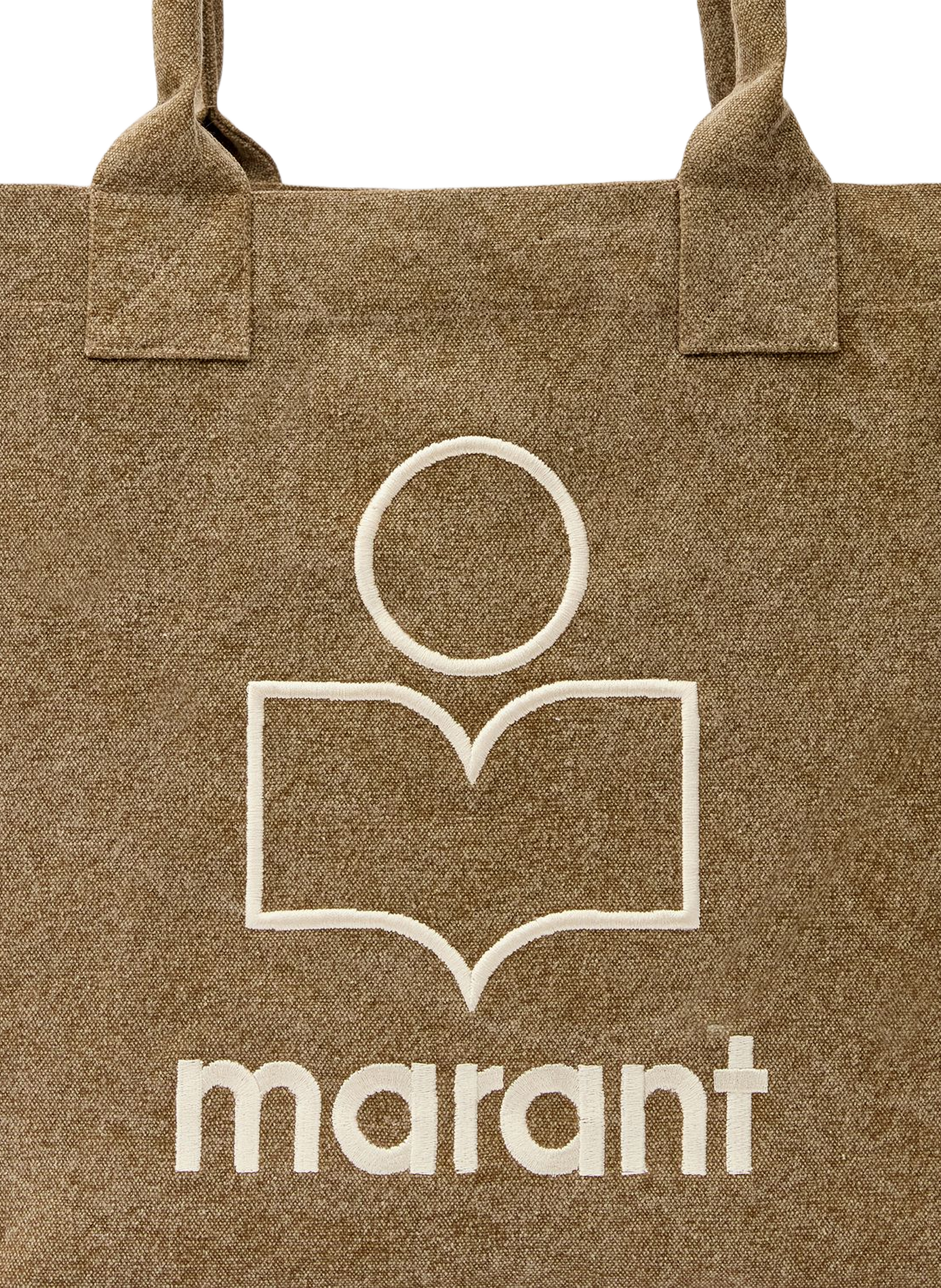 Sac cabas Yenky à logo en coton small  ISABEL MARANT Kaki