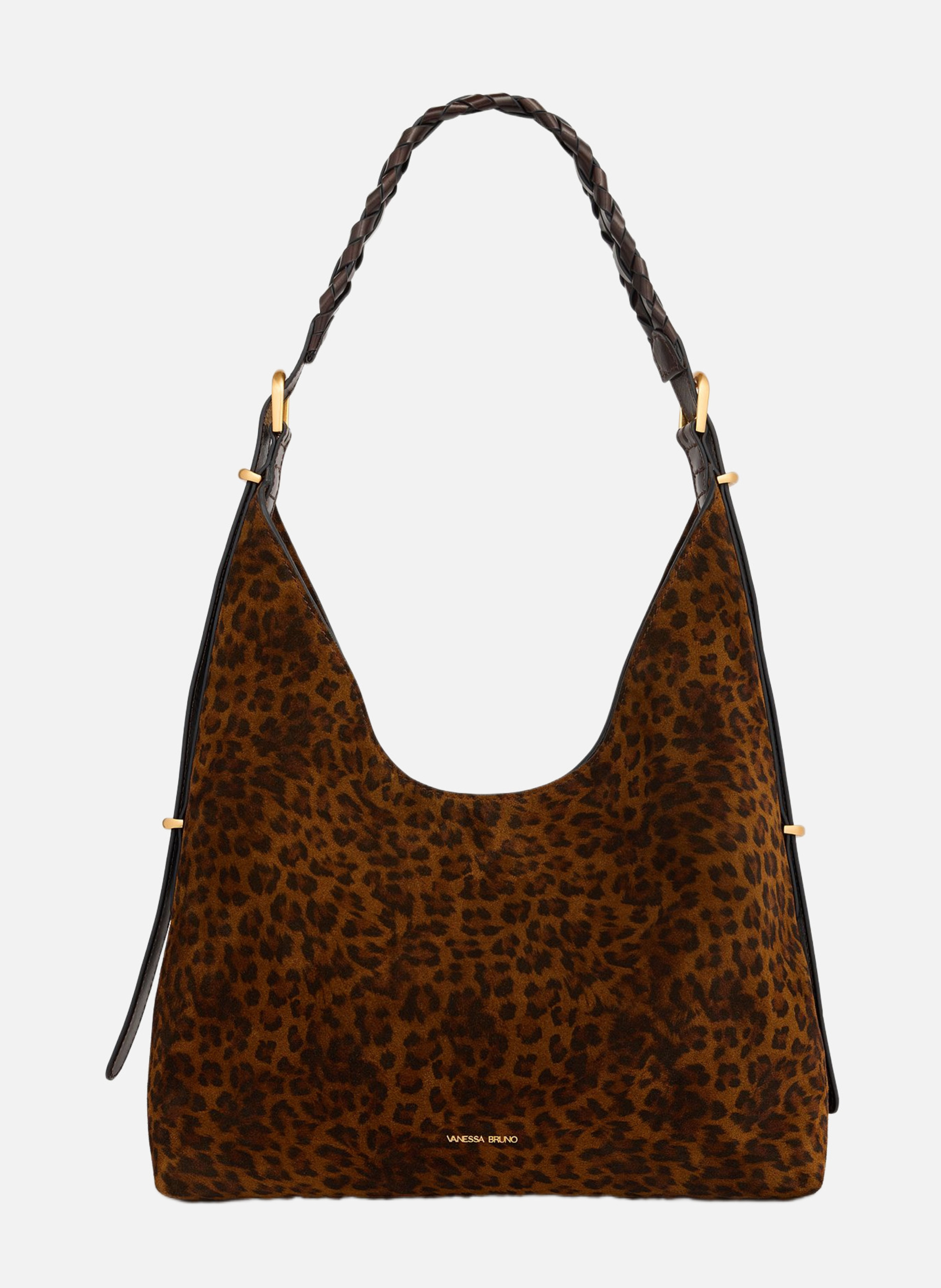 Grand sac hobo jess léopard VANESSA BRUNO Marron