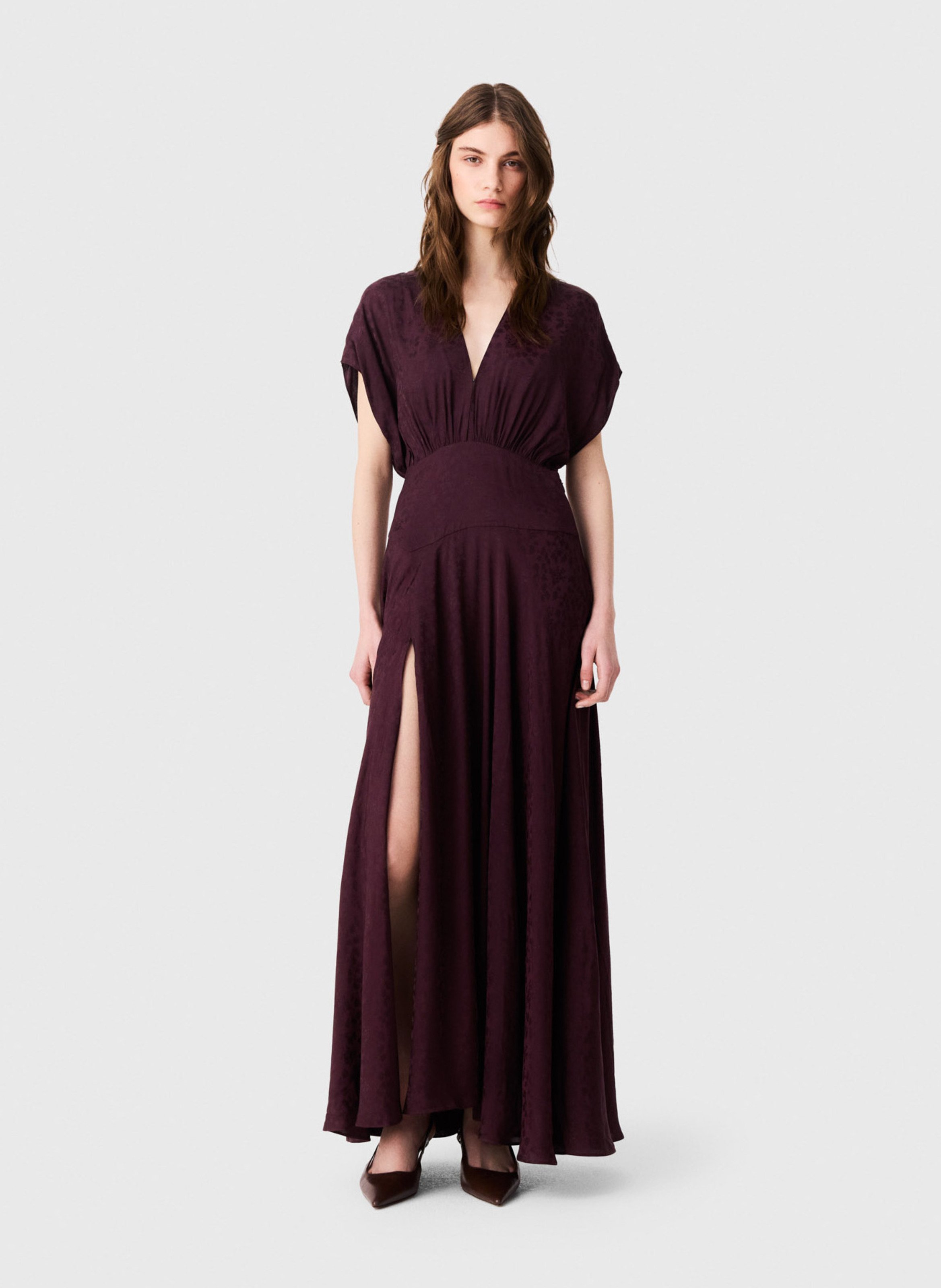 Robe longue évasée MAJE Rouge