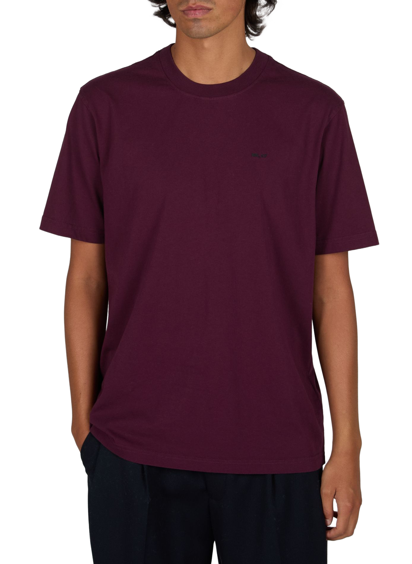 T-shirt col rond en coton NN.07 Rouge