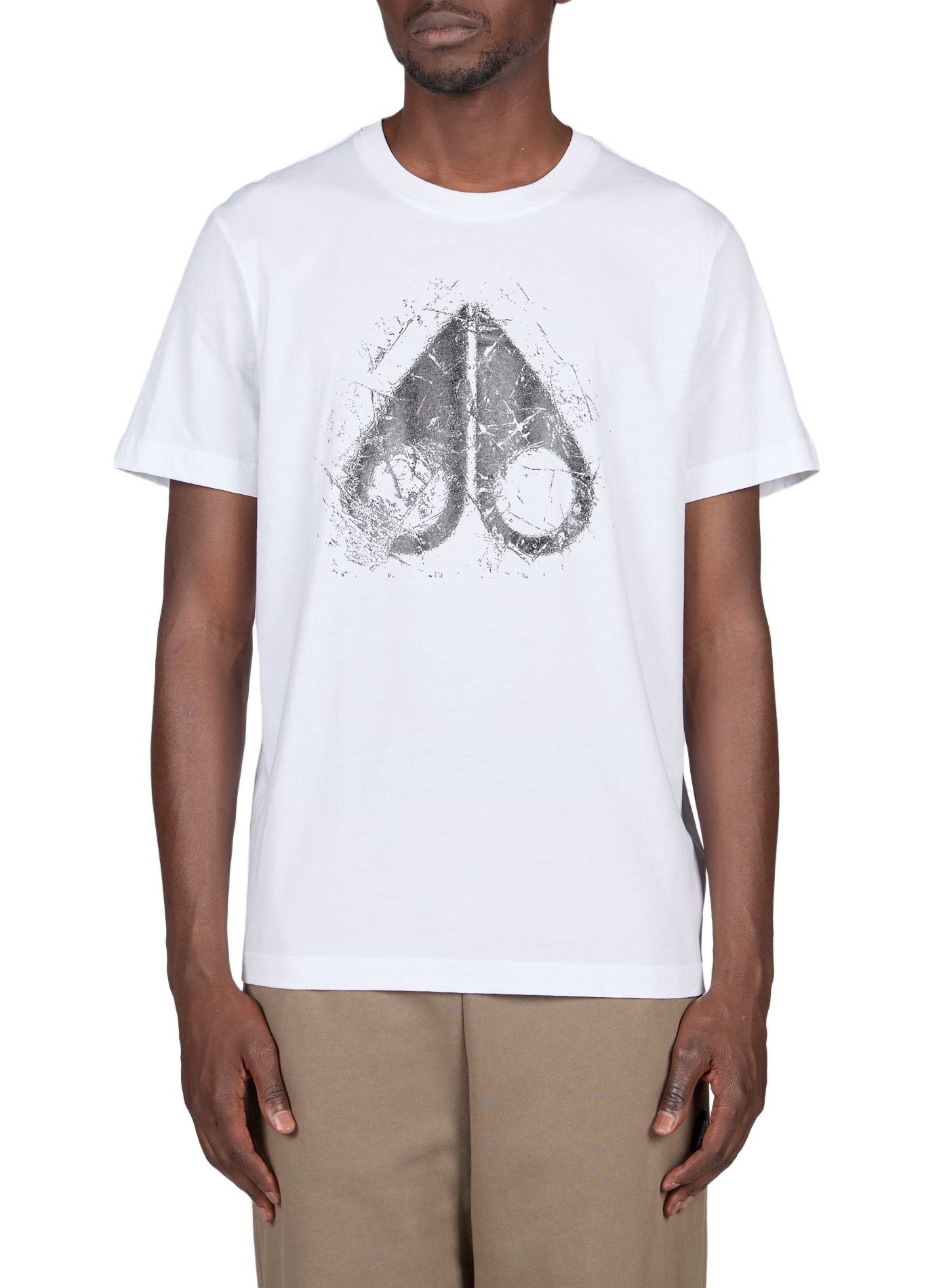 Straight printed cotton T-shirt MOOSE KNUCKLES White
