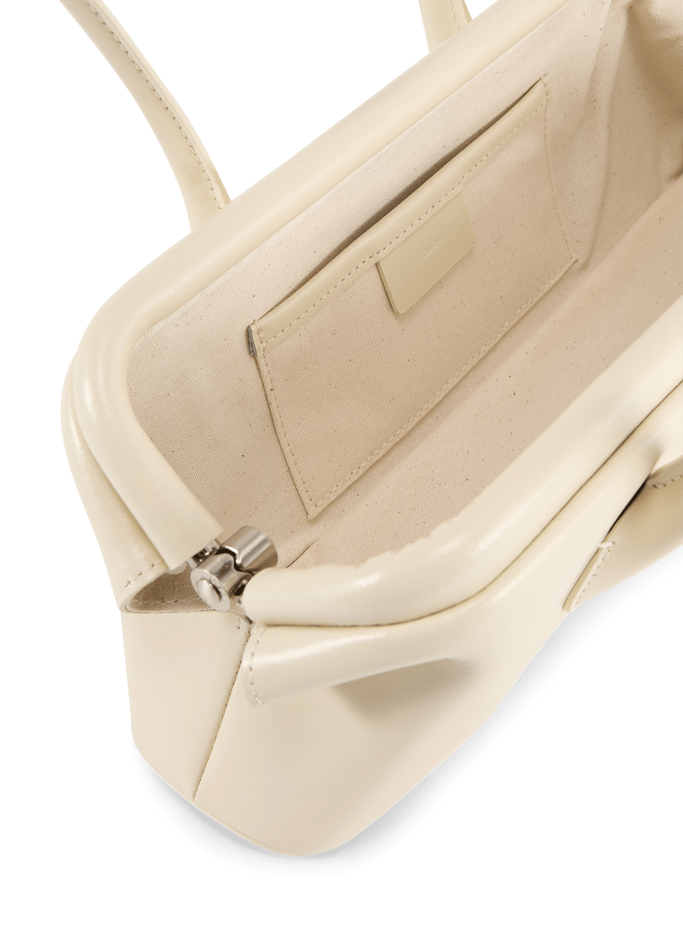 Sac porté épaule Boat Wide Mini en cuir | Beige OSOI Femme