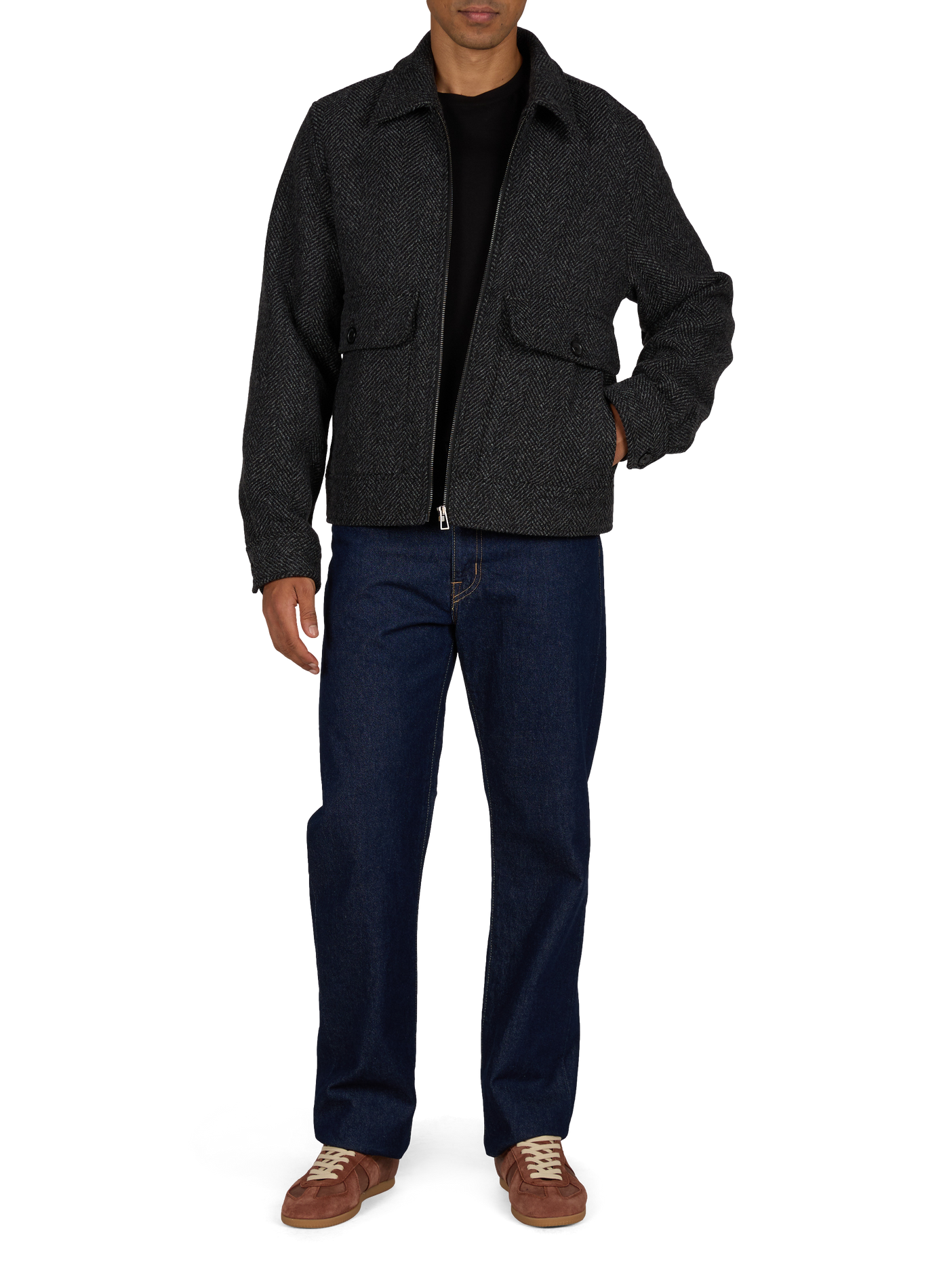 Jacket with classic collar in mixed wool PAUL SMITH Black