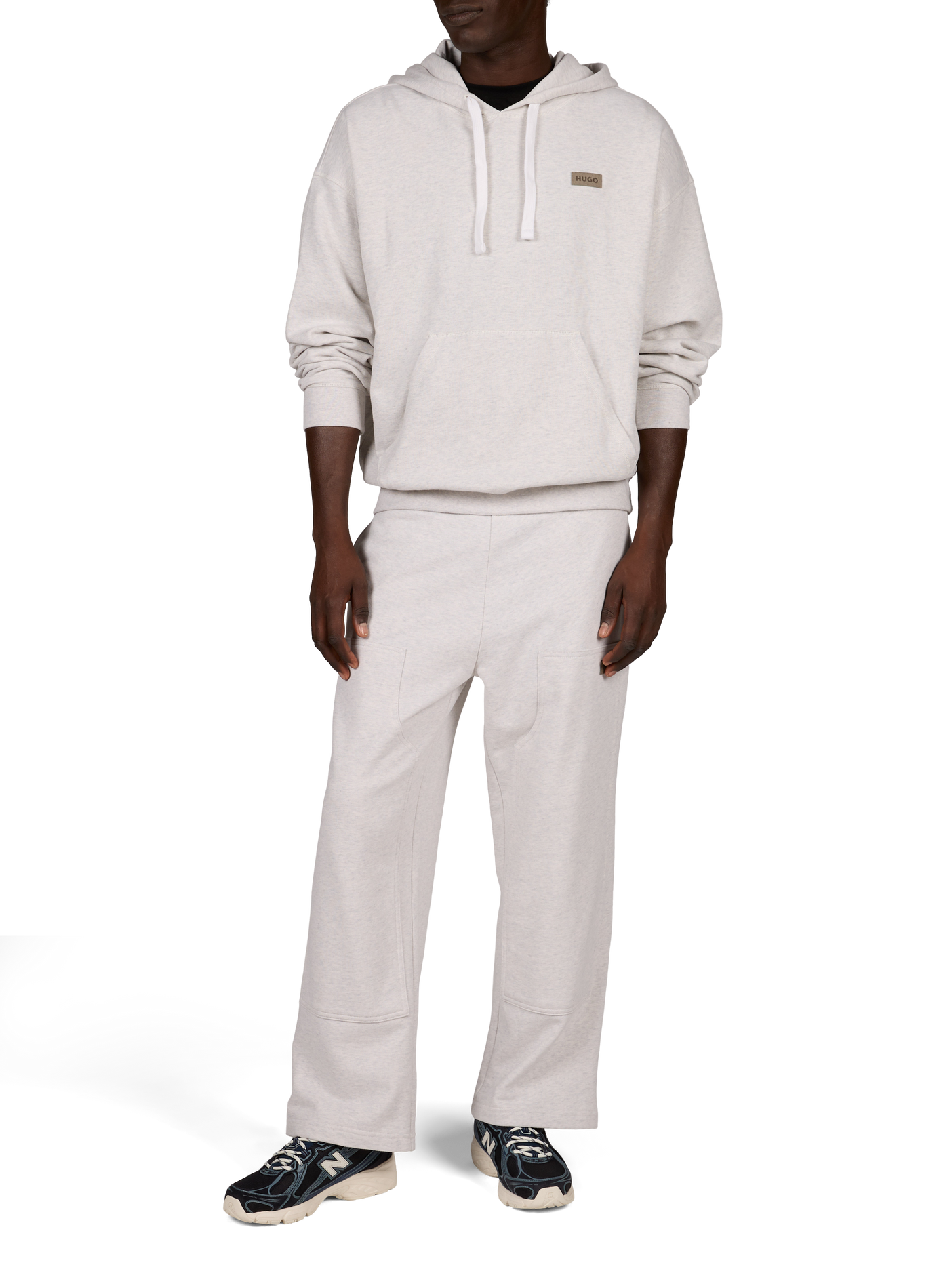 Cotton joggers HUGO BLUE Grey