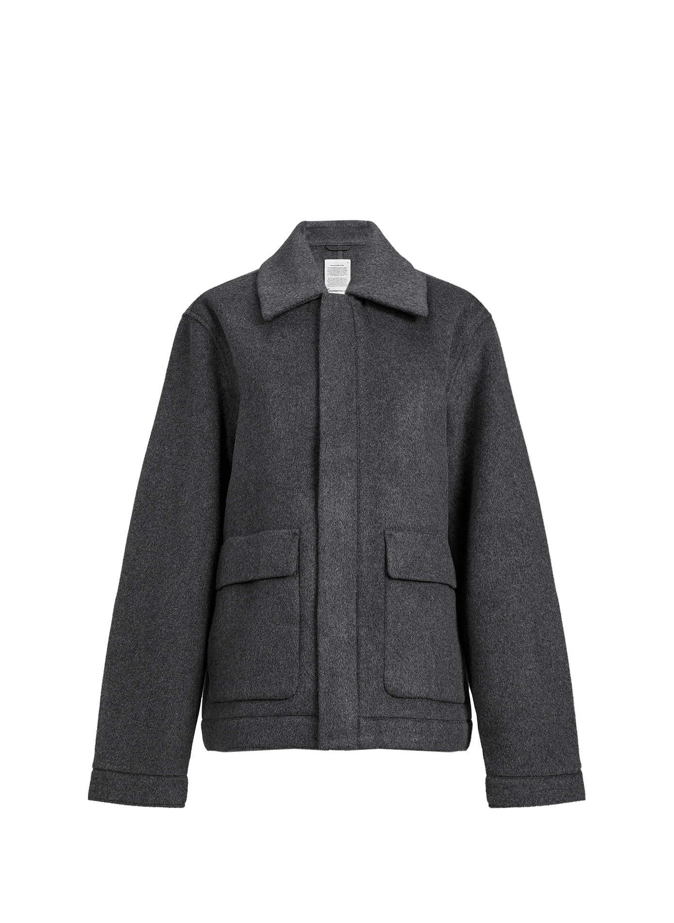 Mid-length wool jacket KNOWLEDGE COTTON Grey