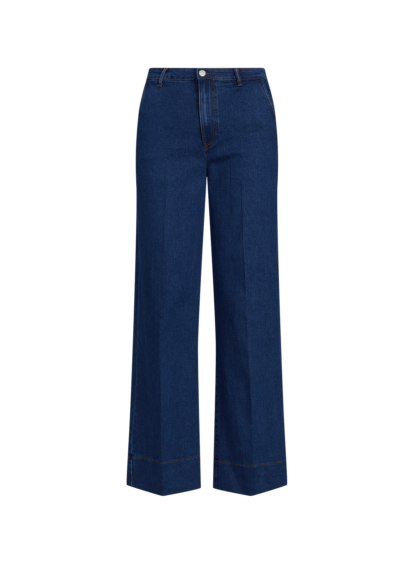 Weite Hose aus Baumwollmischung VILA Blau