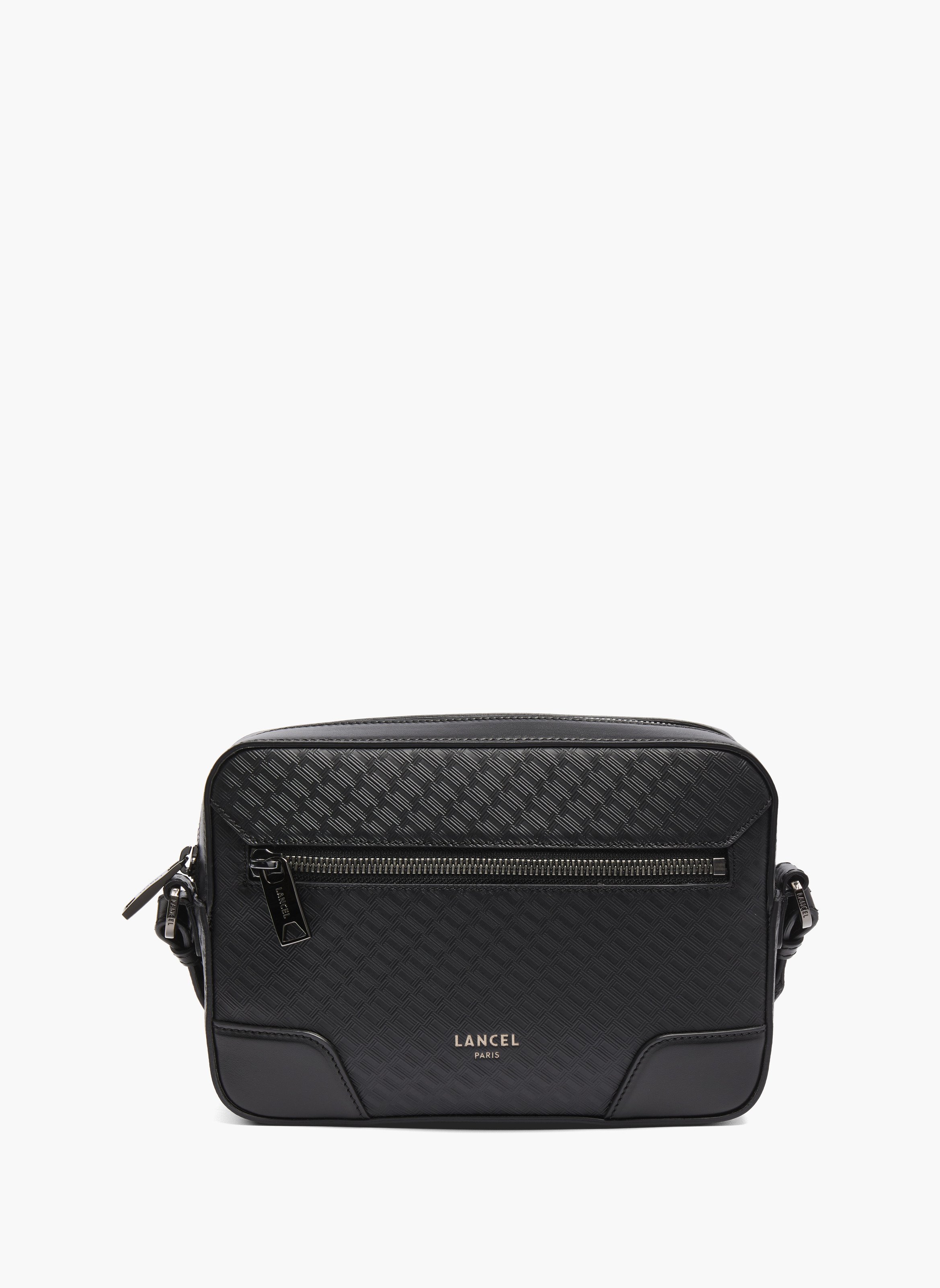 Sac camera charlie de lancel en animation monogramme micro logo : cuirs de vachette lisse & embosse LANCEL Noir