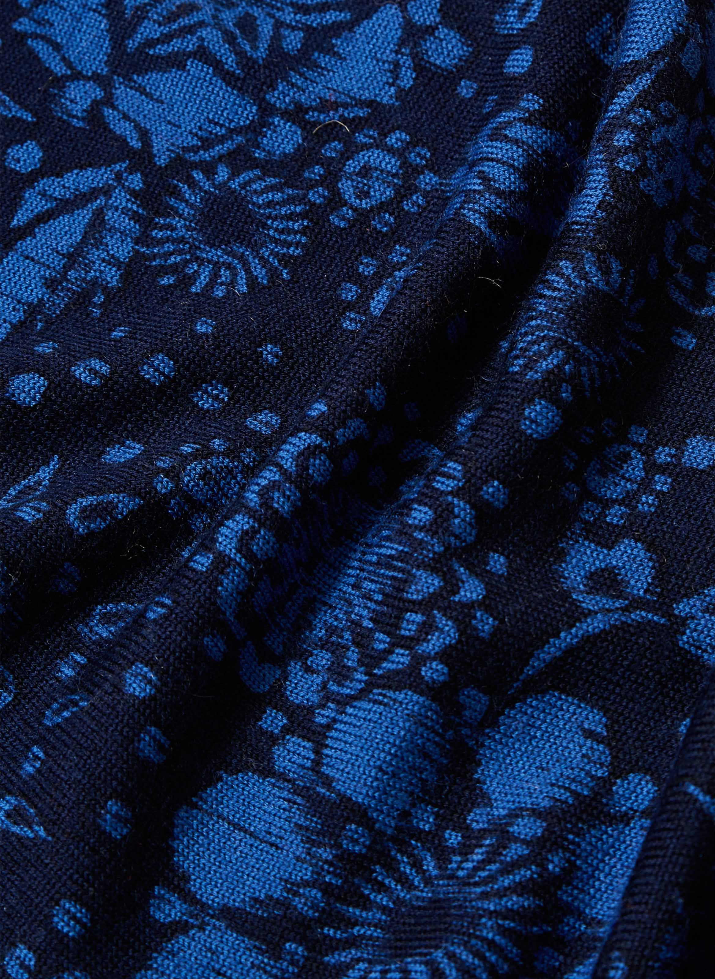Driehoekige wollen sjaal LA FEE MARABOUTEE Blauw