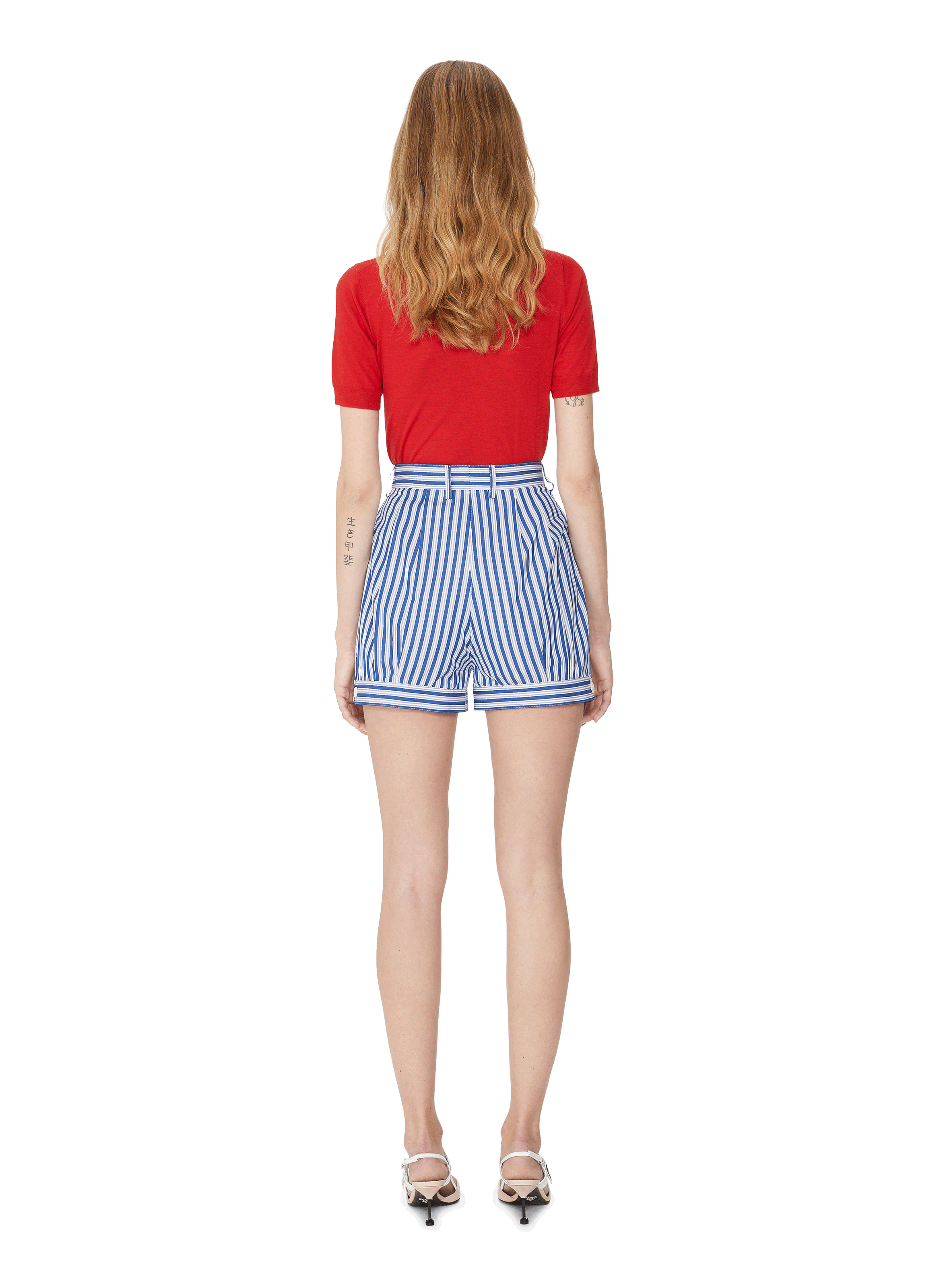 Cotton poplin Shorts PRADA Blue