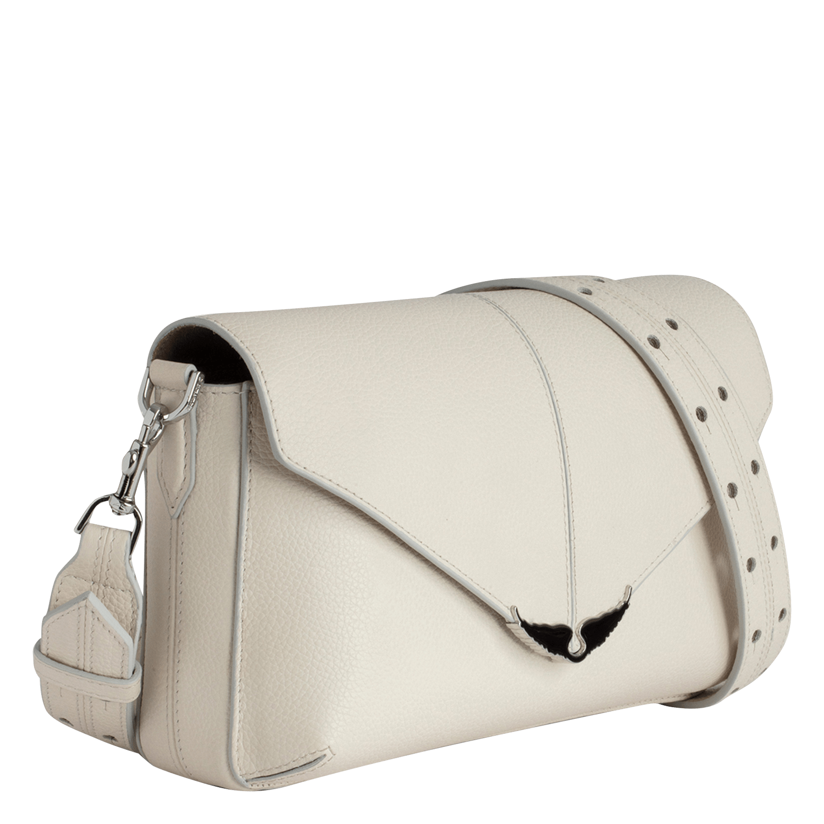 Sac Bandoulière Zadig & Voltaire - Cuir Et Daim, Couleur Grise, Occasion Femme