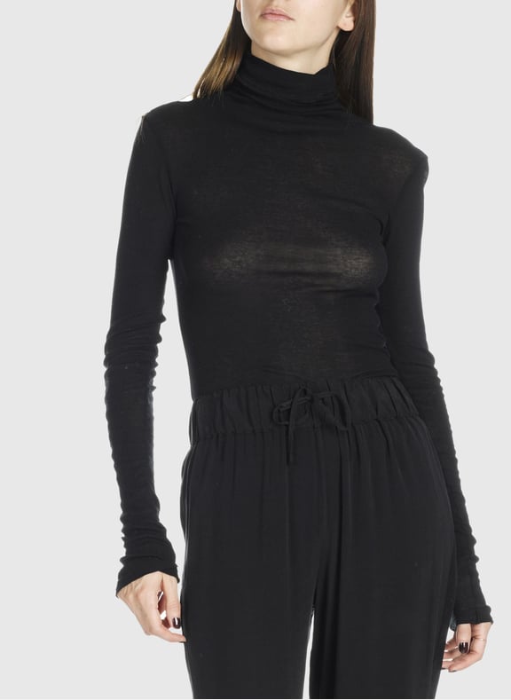 Sous-pull en coton massachusetts Noir by AMERICAN VINTAGE AMERICAN VINTAGE Sous-pull en coton massachusetts Noir