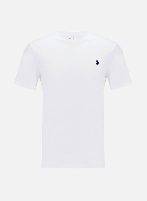 T-shirt slim en coton Blanc by POLO RALPH LAUREN POLO RALPH LAUREN T-shirt slim en coton Blanc