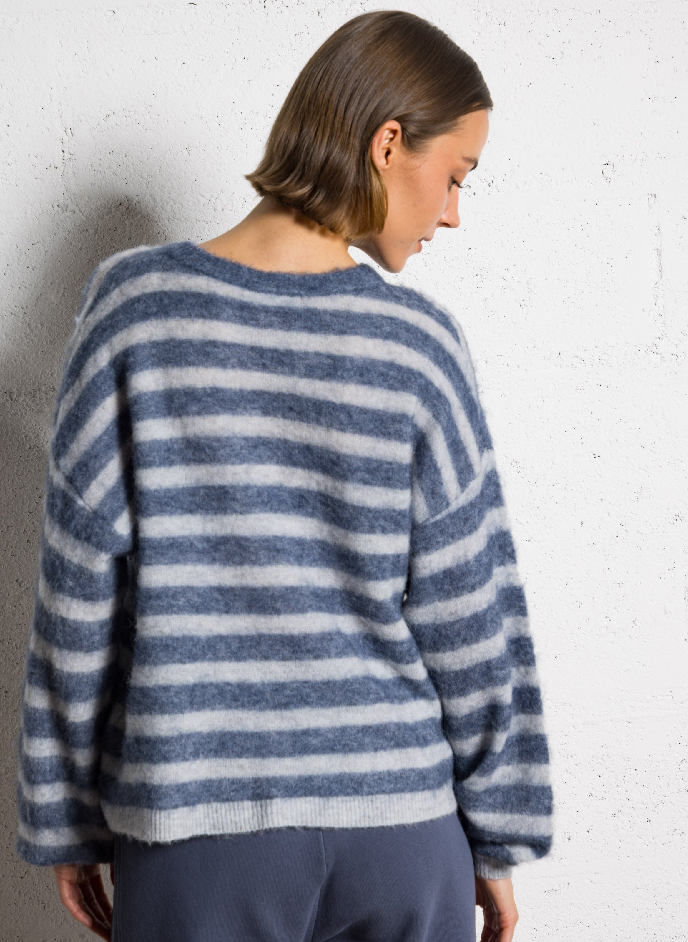 Pull droit en alpaga mélangé nenybay AMERICAN VINTAGE Gris