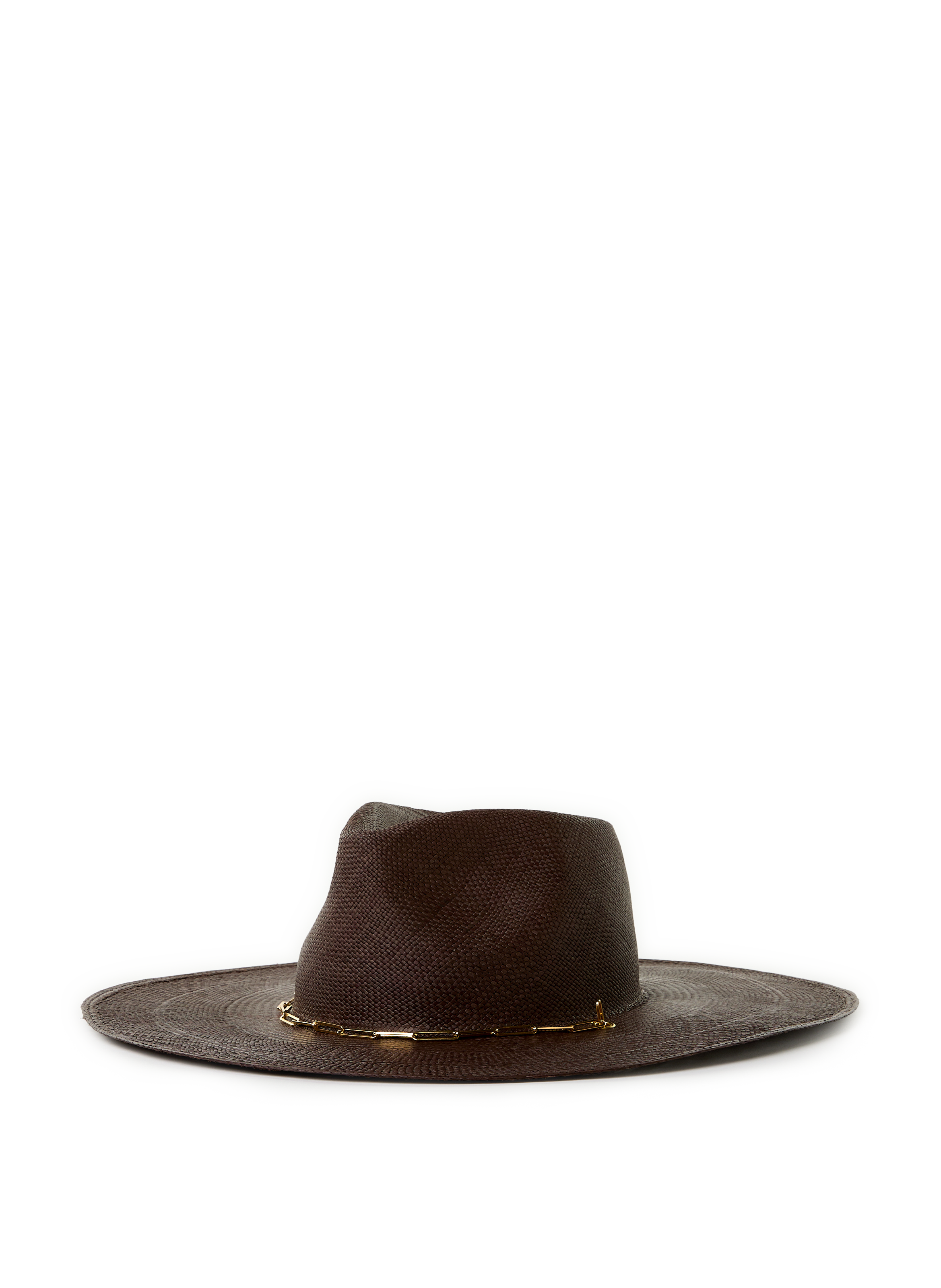 Chapeau en paille à chaêne VAN PALMA Marron