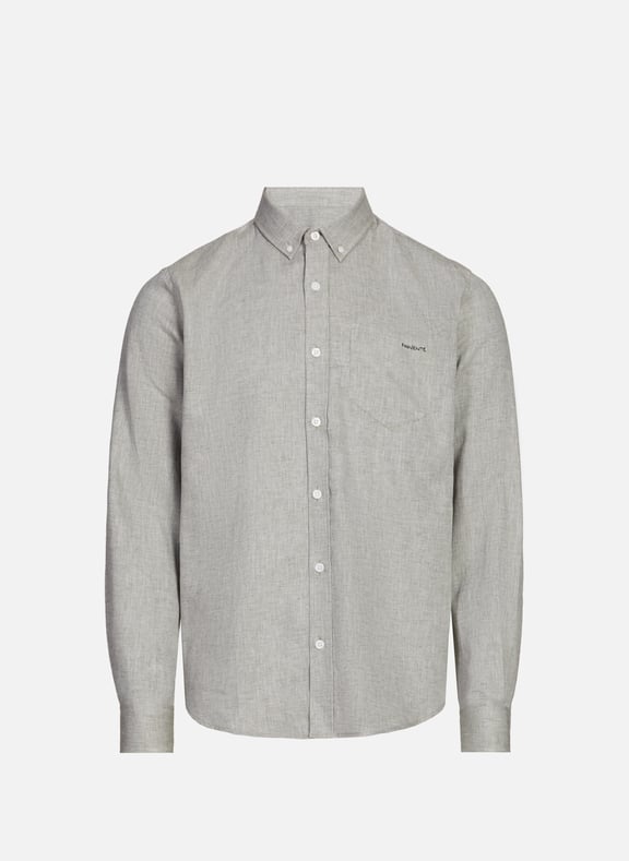 Linen and cotton shirt Grey by MAISON LABICHE MAISON LABICHE Linen and cotton shirt Grey