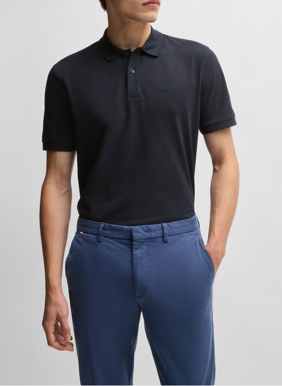 Polo regular-fit en coton bio Bleu by BOSS BOSS Polo regular-fit en coton bio Bleu