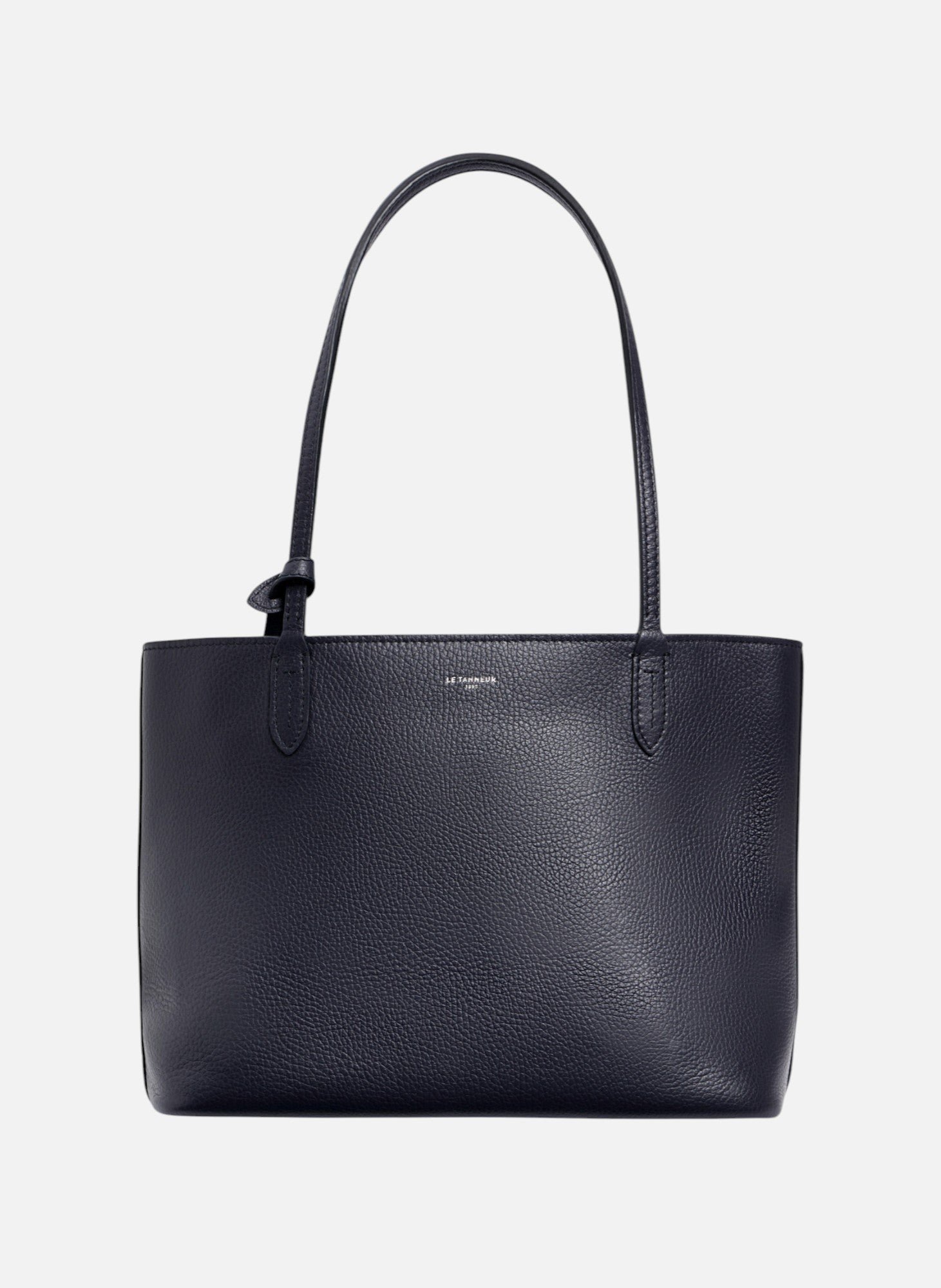 Petit sac cabas louise en cuir grainé LE TANNEUR Bleu