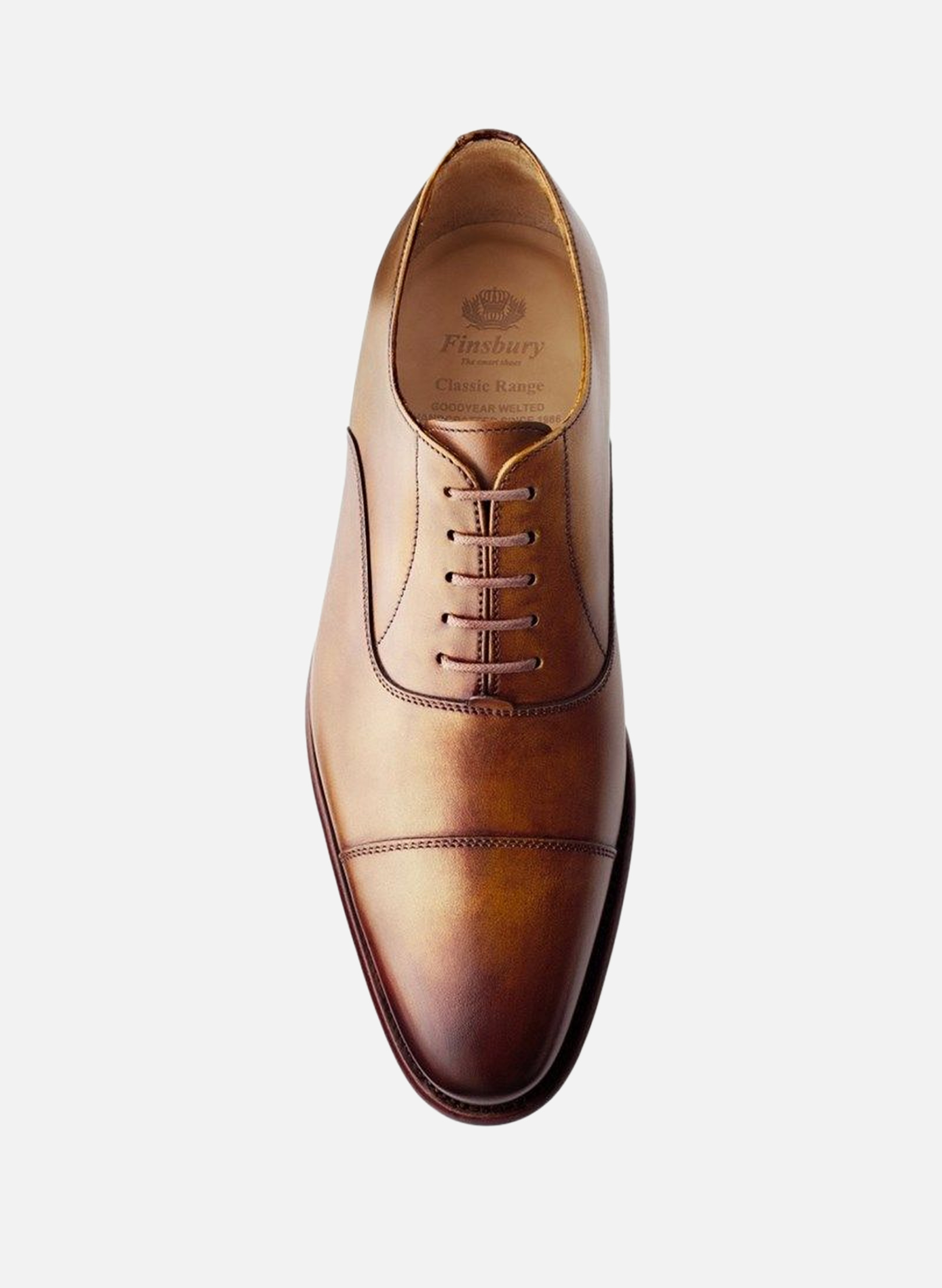 Richelieu cuir patiné consul FINSBURY Marron