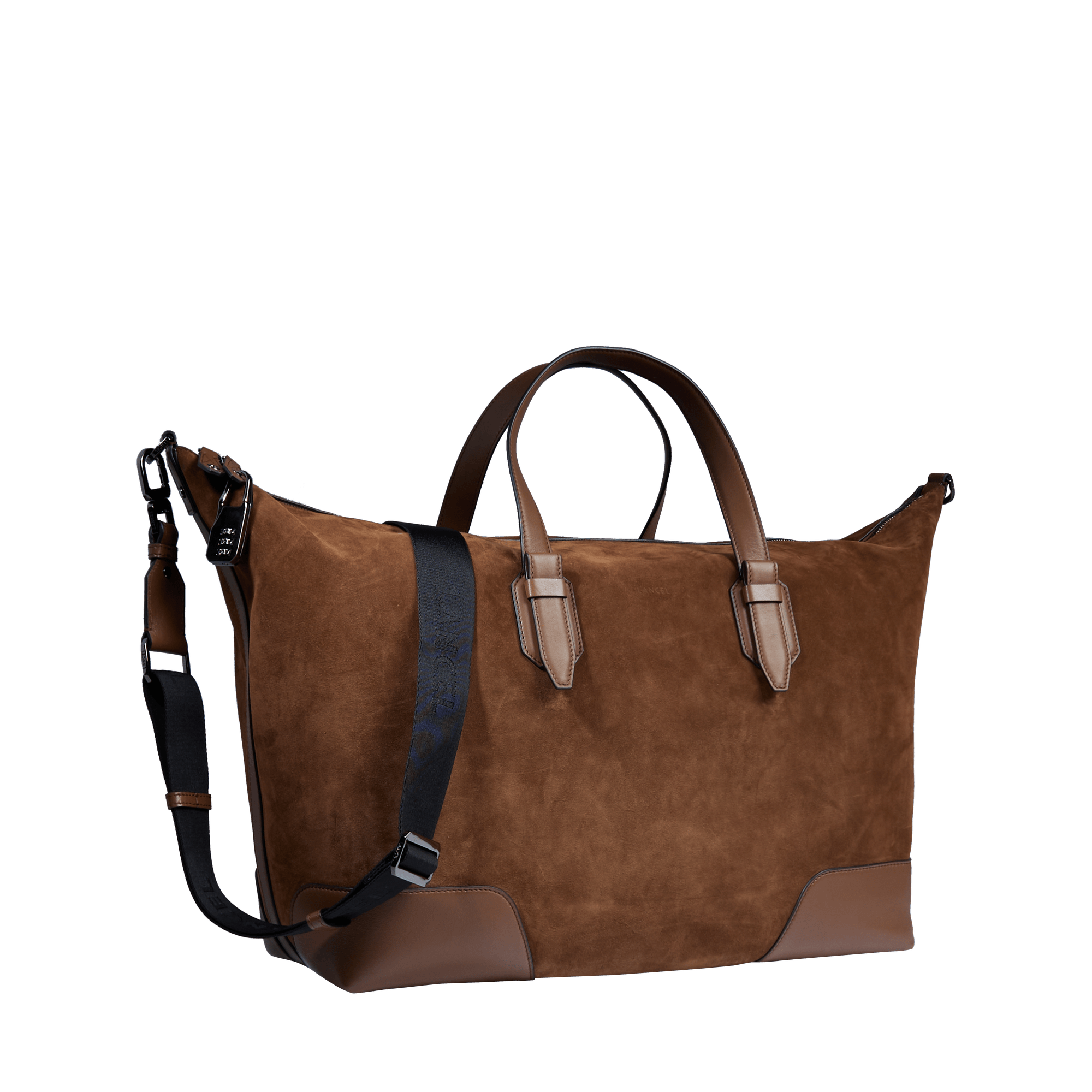 Sac weekend zippé charlie de lancel en cuir LANCEL Marron