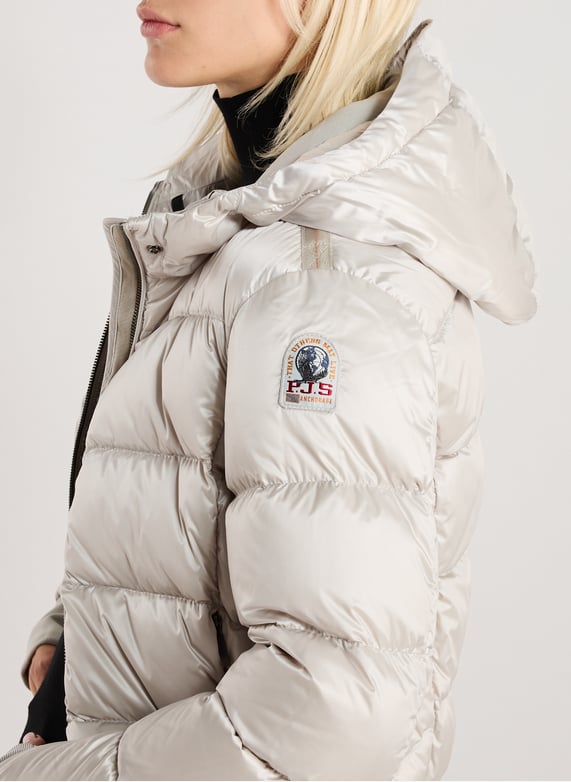 Mariah Hooded Puffer Jacket | Grey by PARAJUMPERS Mariah Hooded Puffer Jacket Grey
