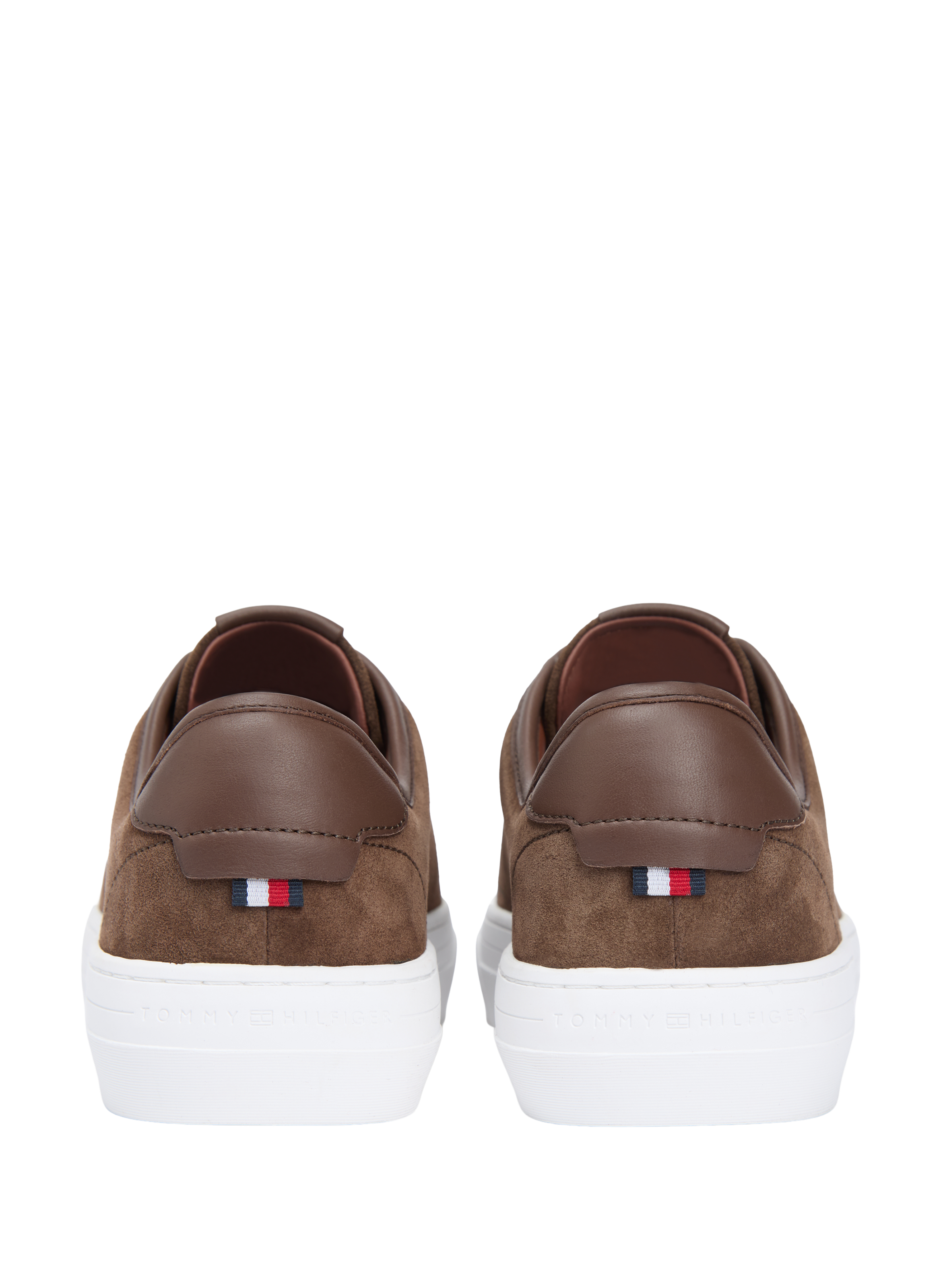 Basket basse en cuir lisse Marron