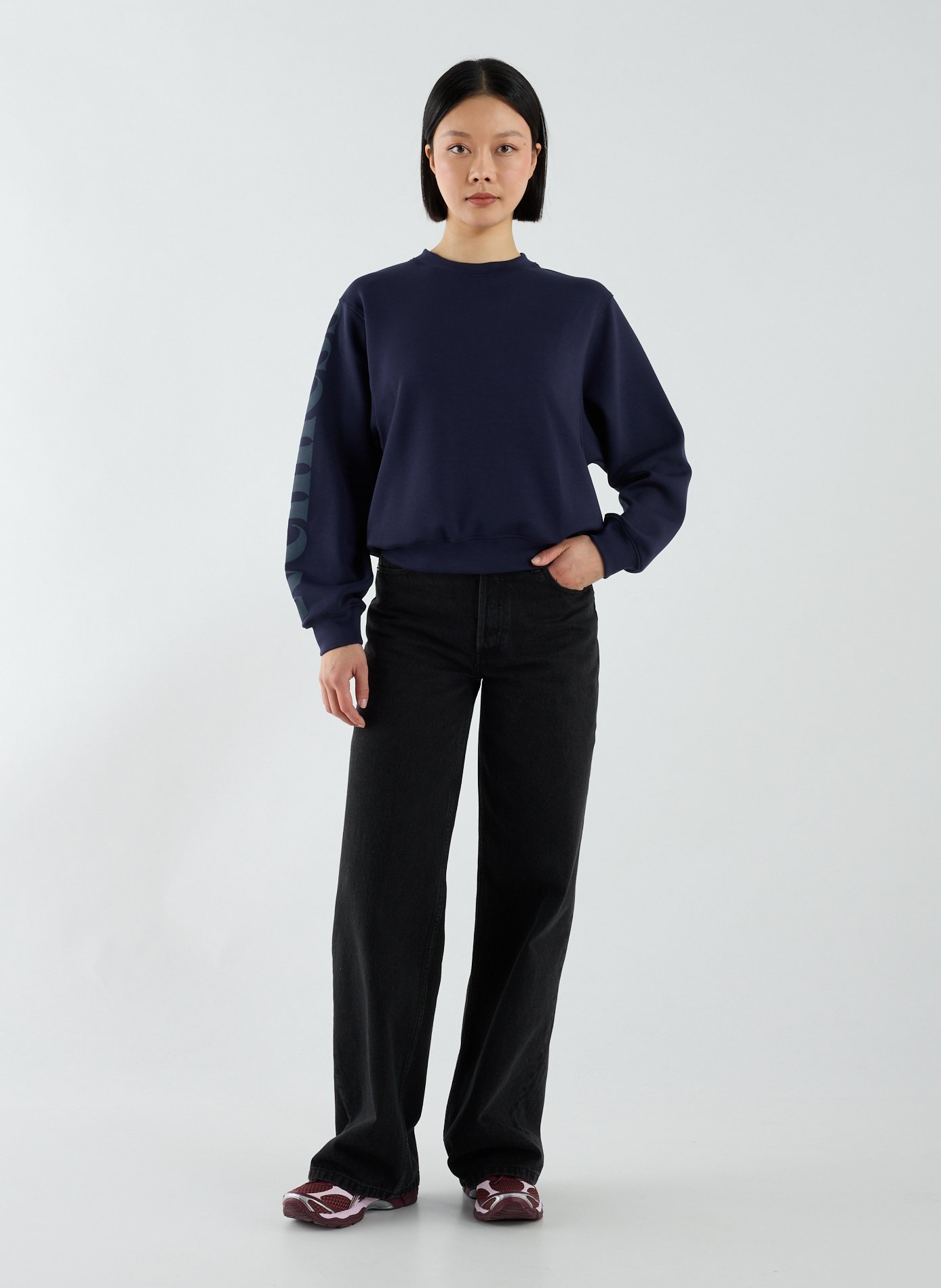 Straight sweatshirt BANANA MOON Blue