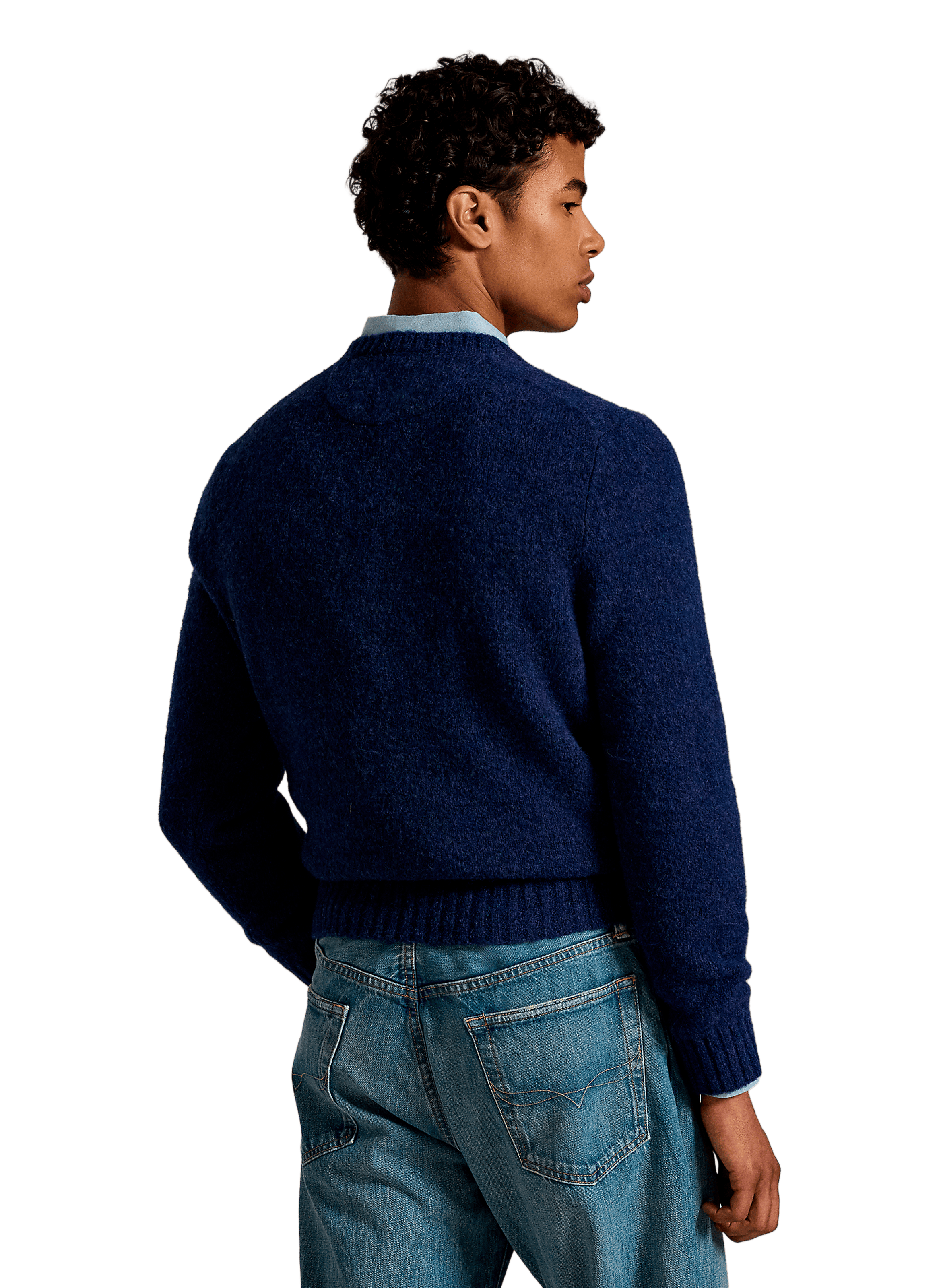 Pull en laine mélangée POLO RALPH LAUREN Bleu