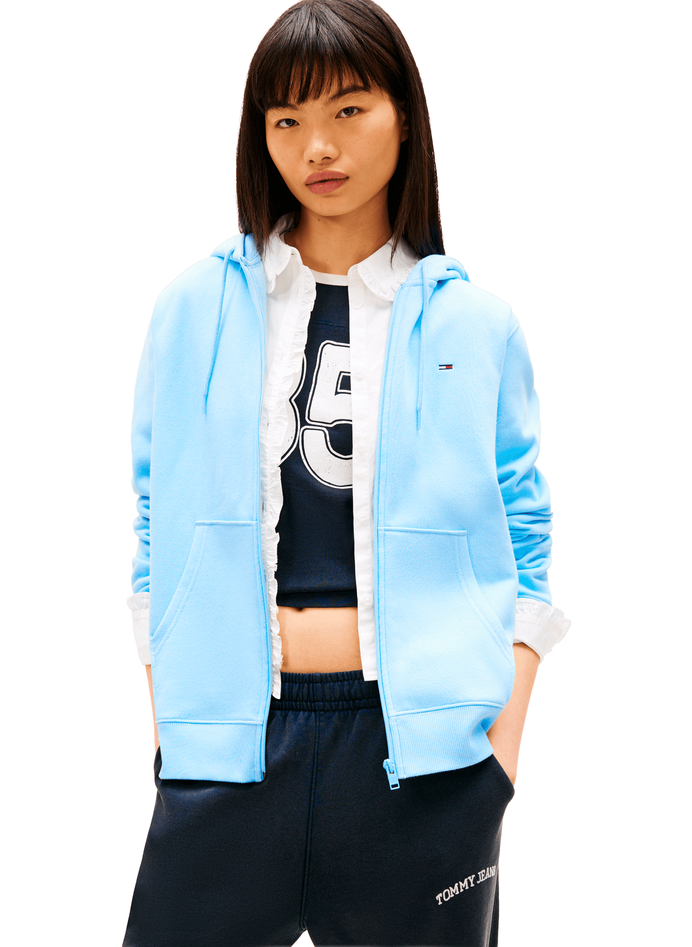 Hoodie in blended cotton TOMMY HILFIGER Blue