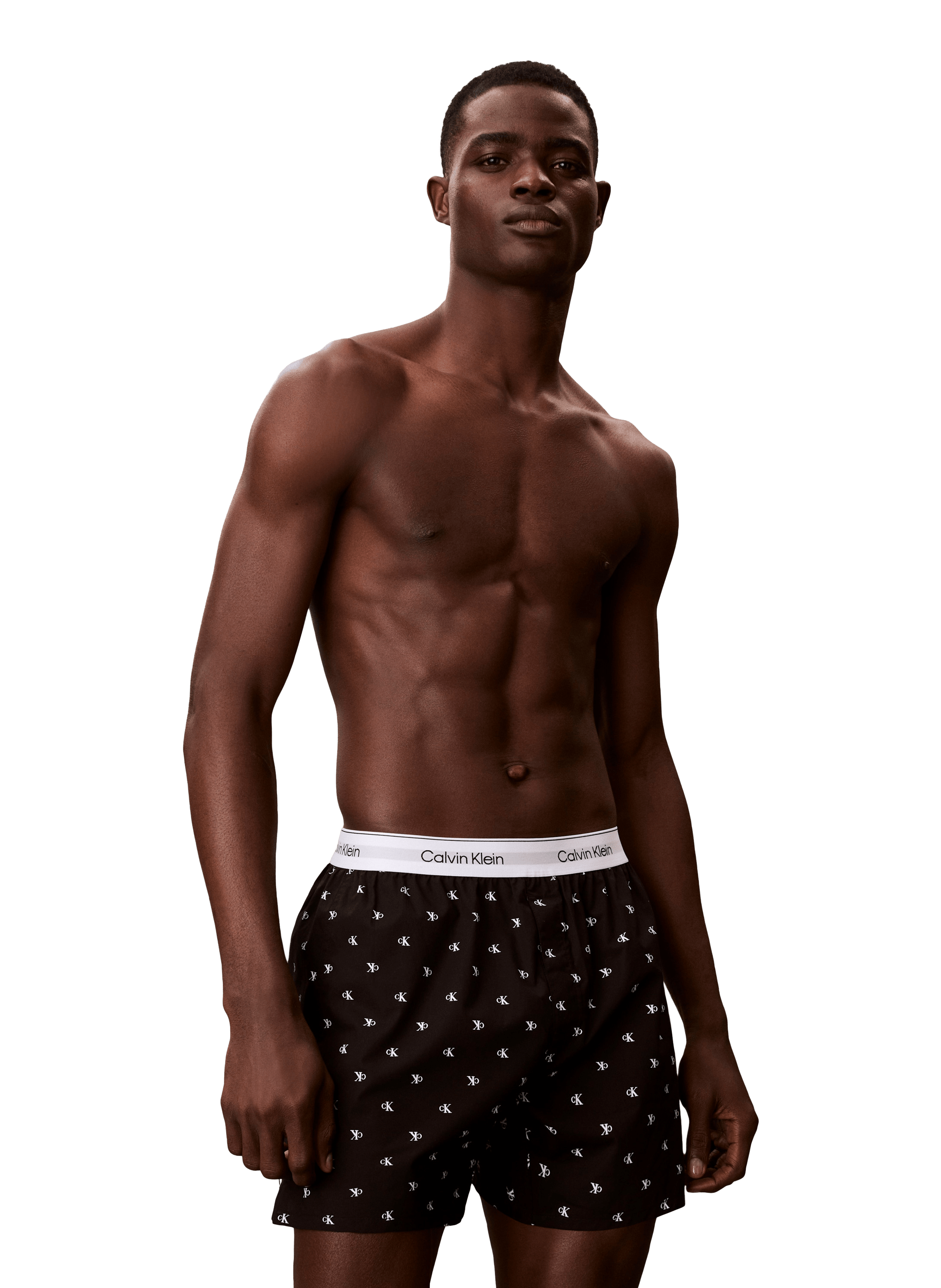 Short imprimé en coton CALVIN KLEIN Noir