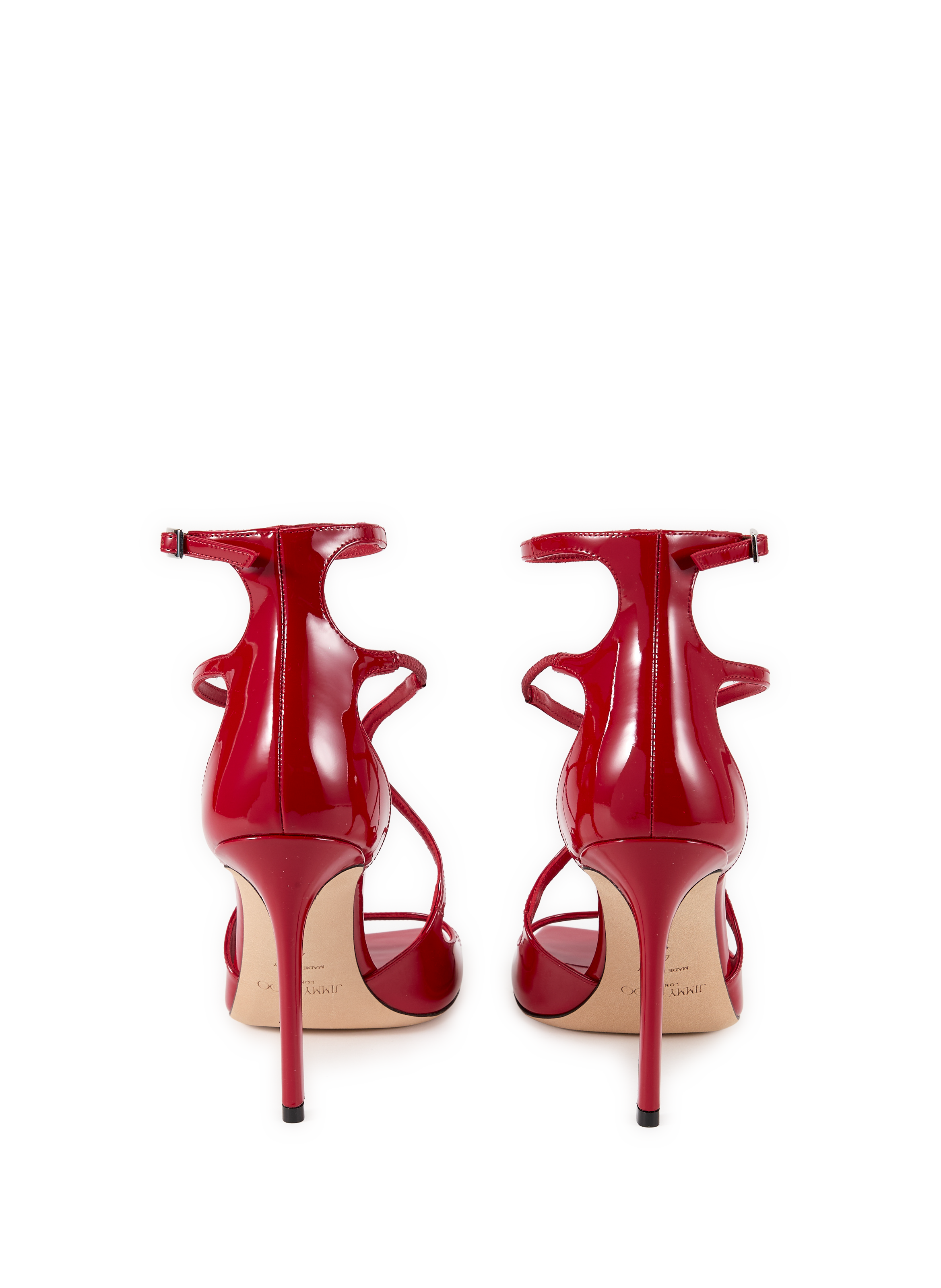Escarpins Azia 95 en cuir JIMMY CHOO Rouge