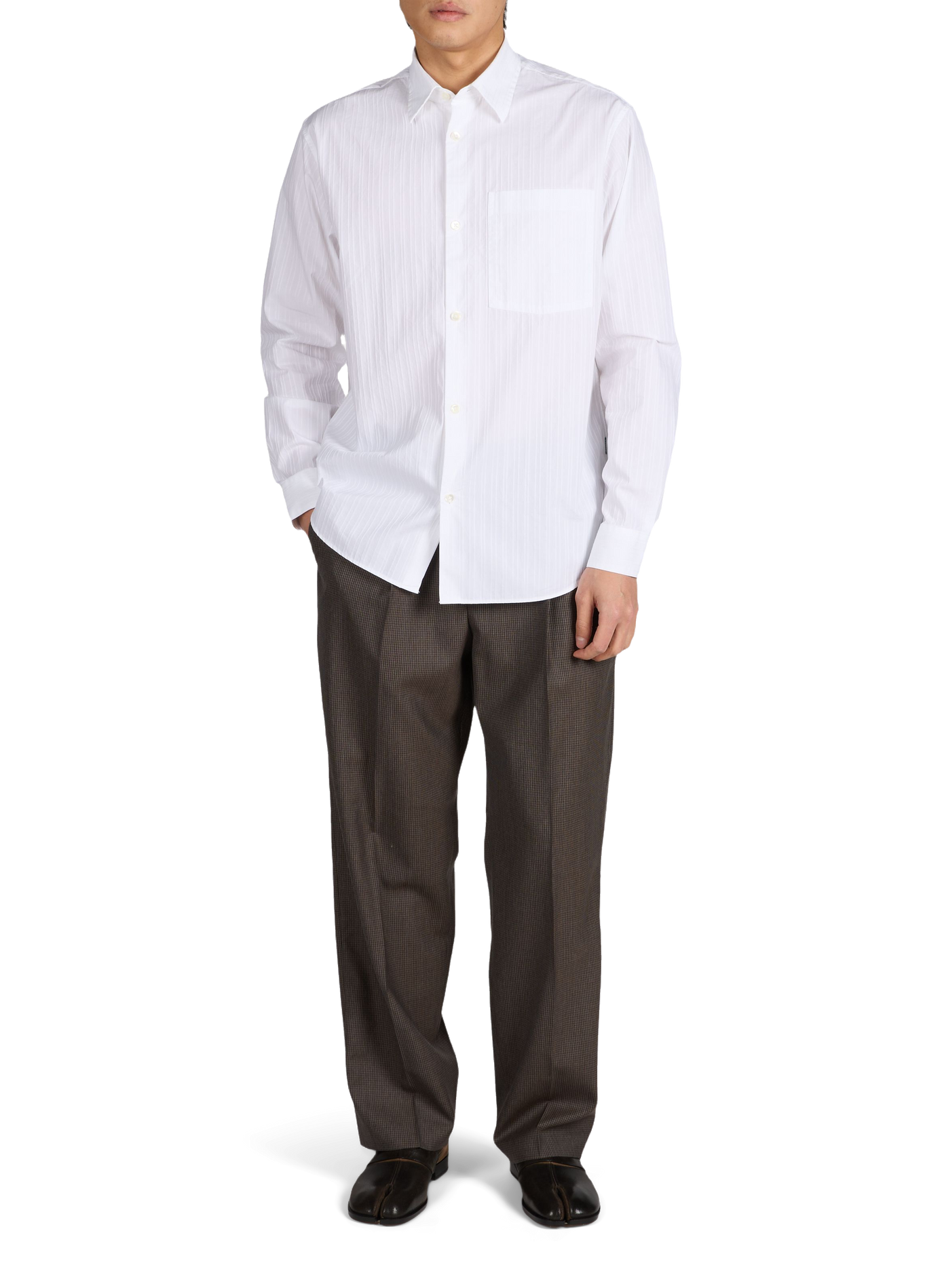 Check wool Trousers ANNARR Brown