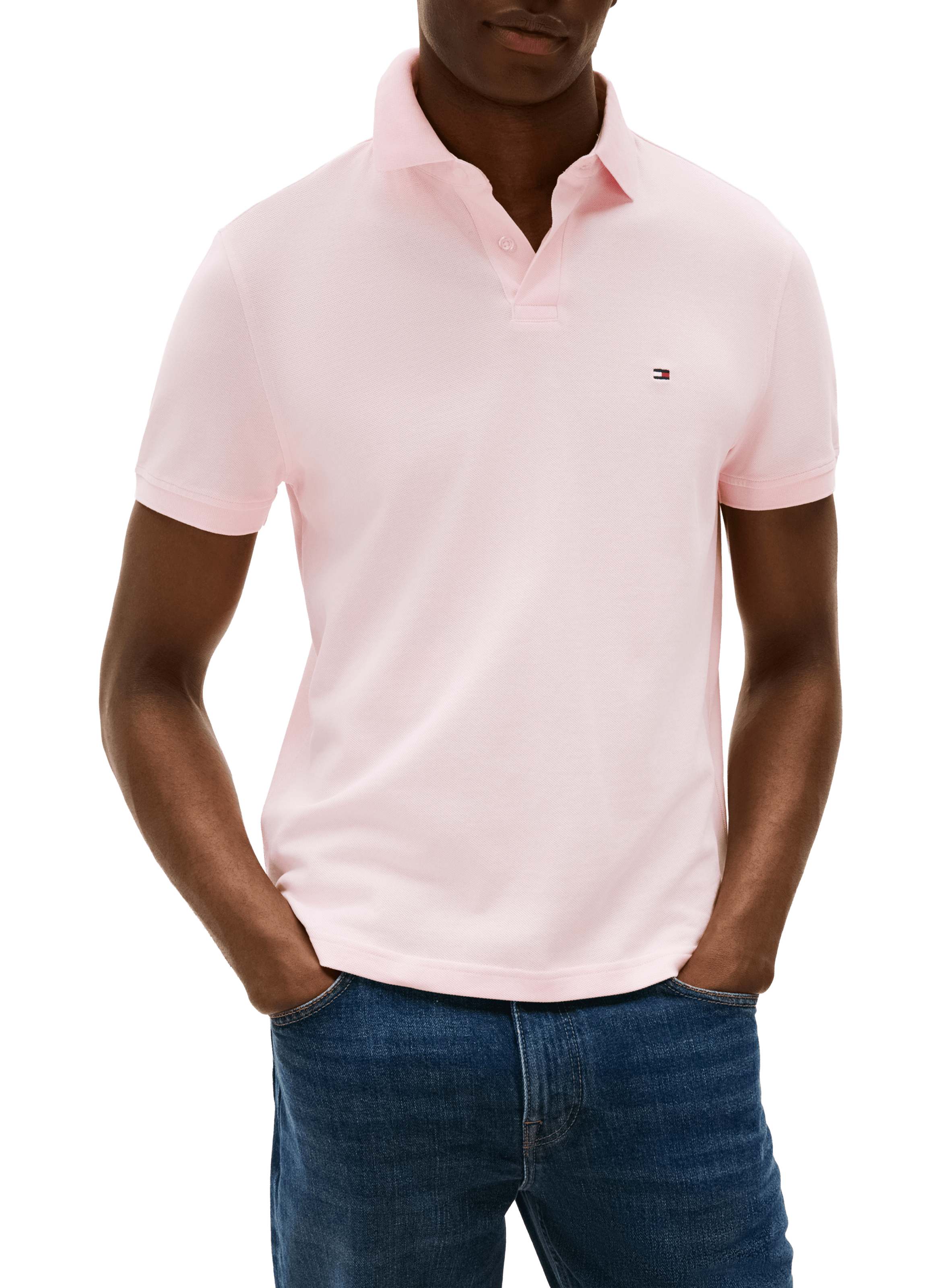 Polo en coton organique TOMMY HILFIGER Rose