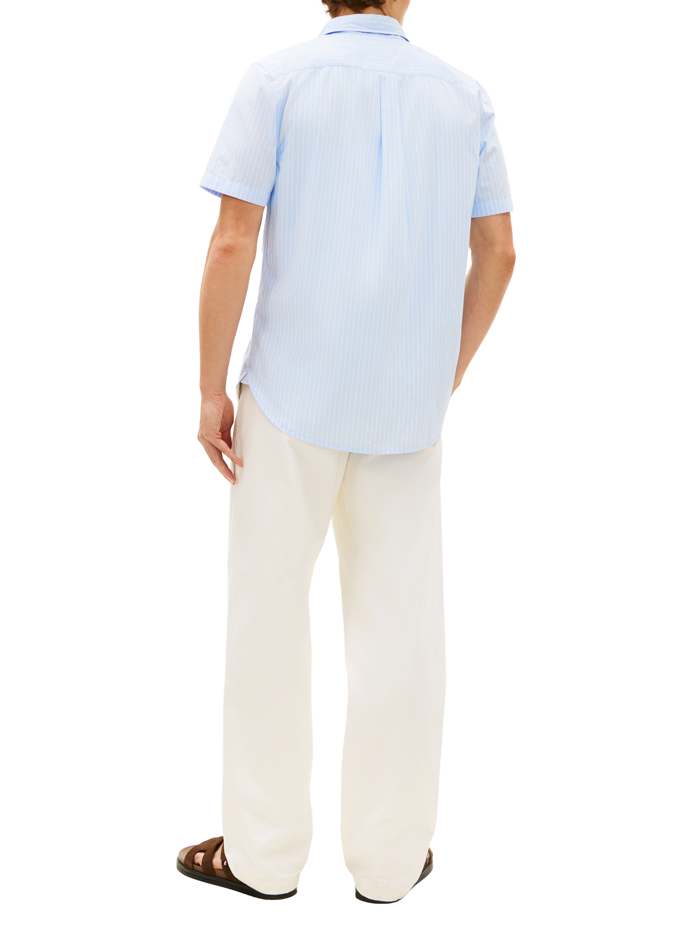 Chemise à rayures en coton TOMMY HILFIGER Bleu