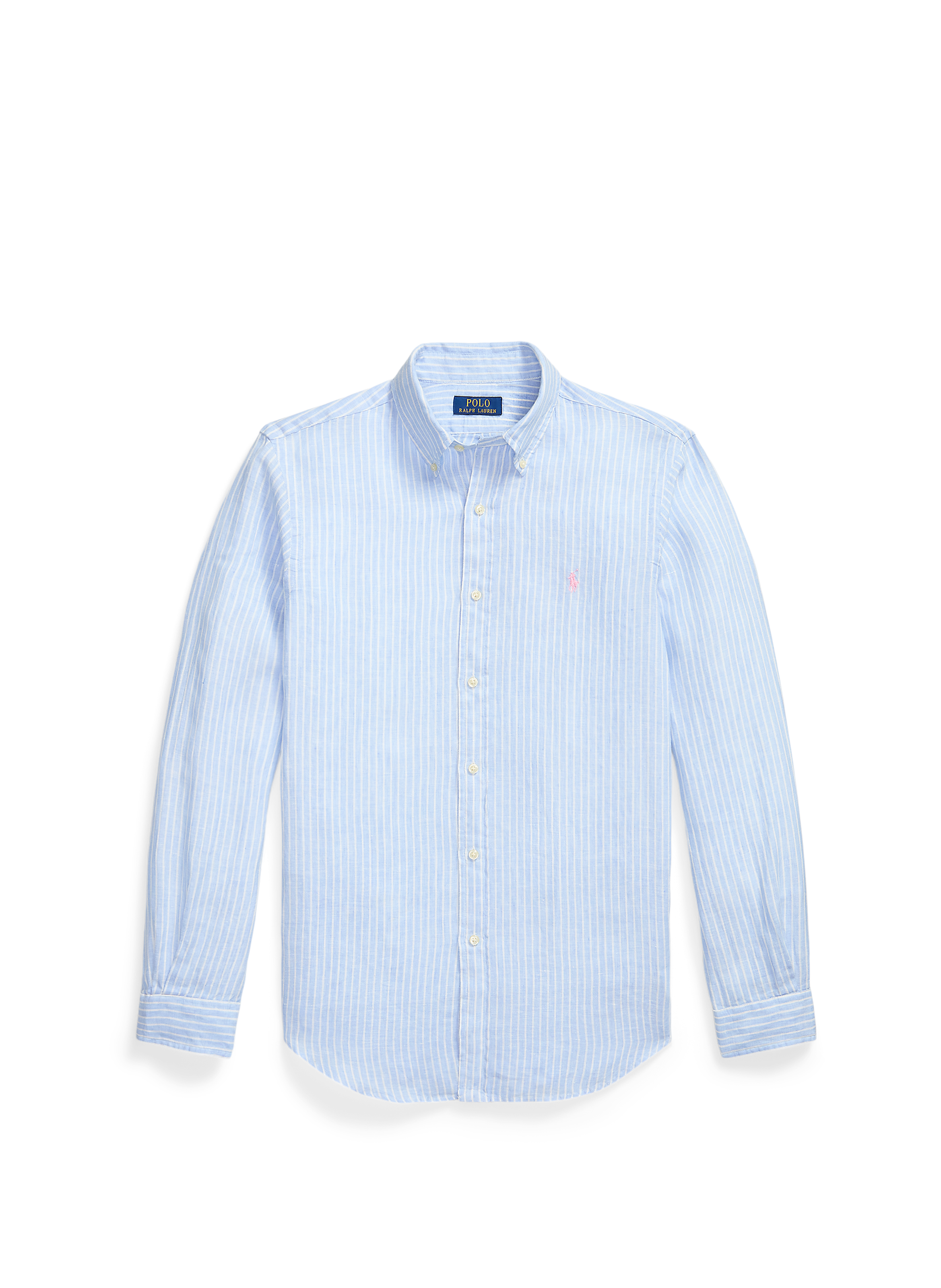 Striped straight linen shirt POLO RALPH LAUREN Blue