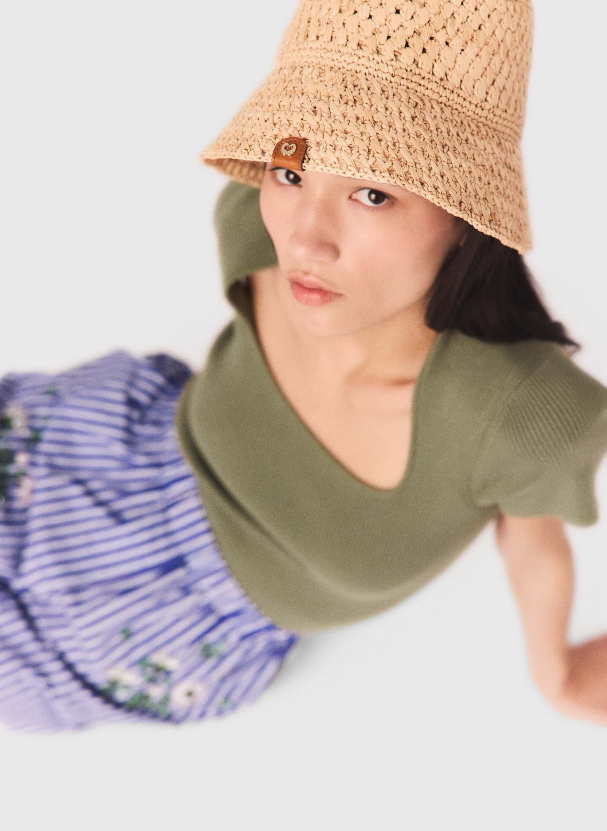 Chapeau en raphia MAJE Beige