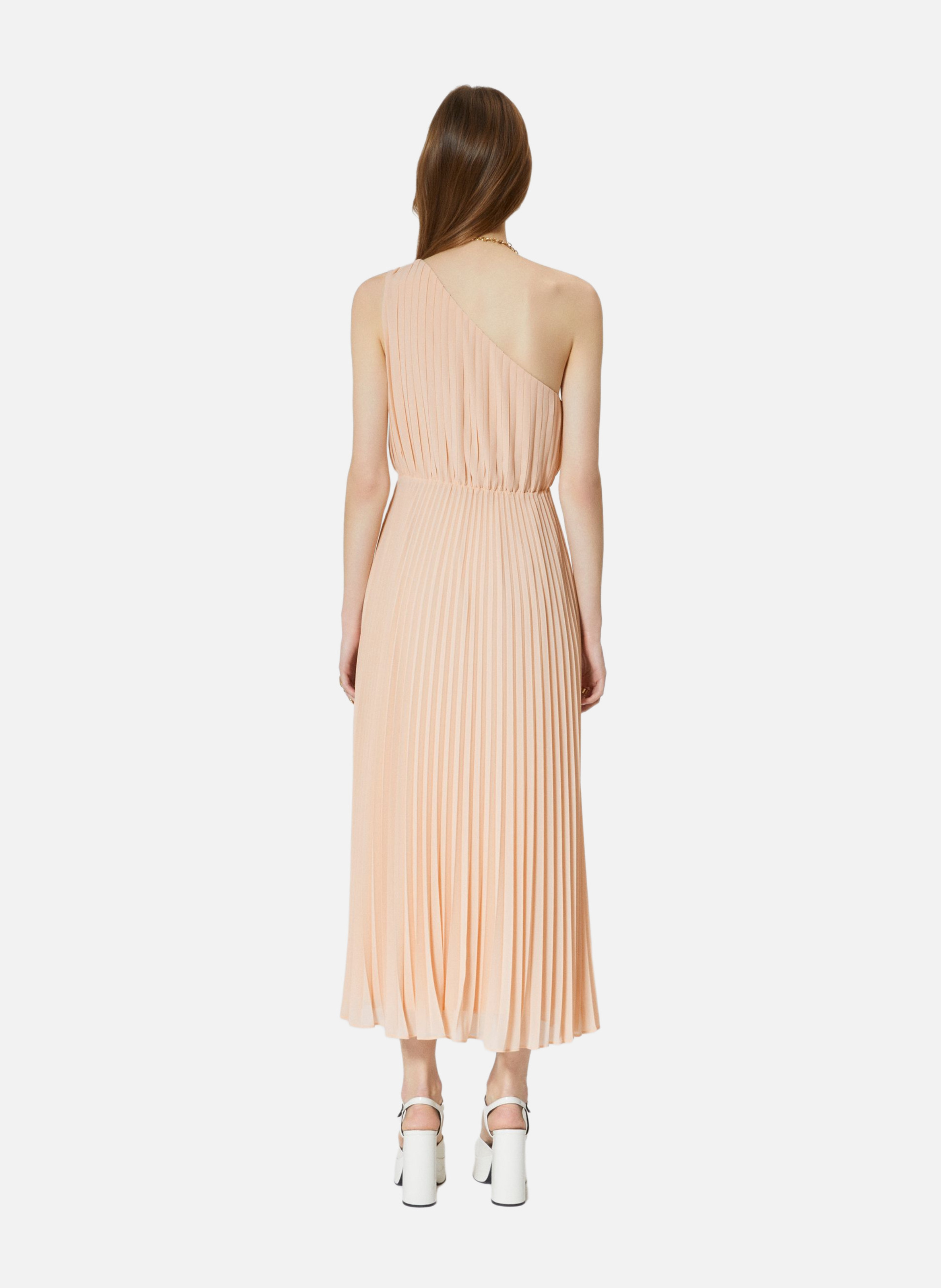 Robe longue asymétrique plissée THE KOOPLES Beige