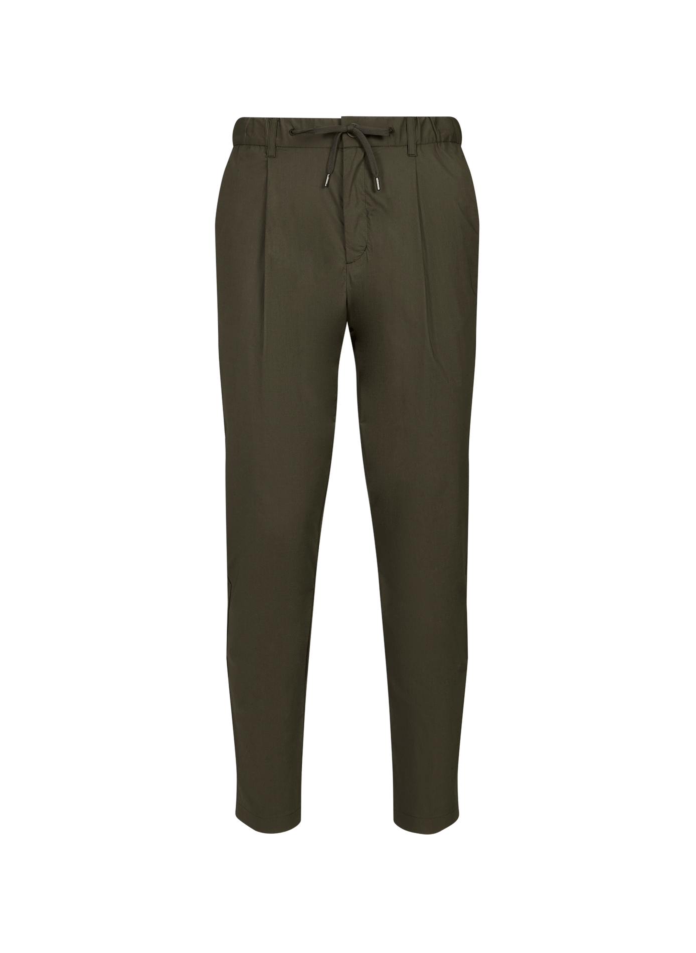 Drawstring cotton blend pants  Verde militare