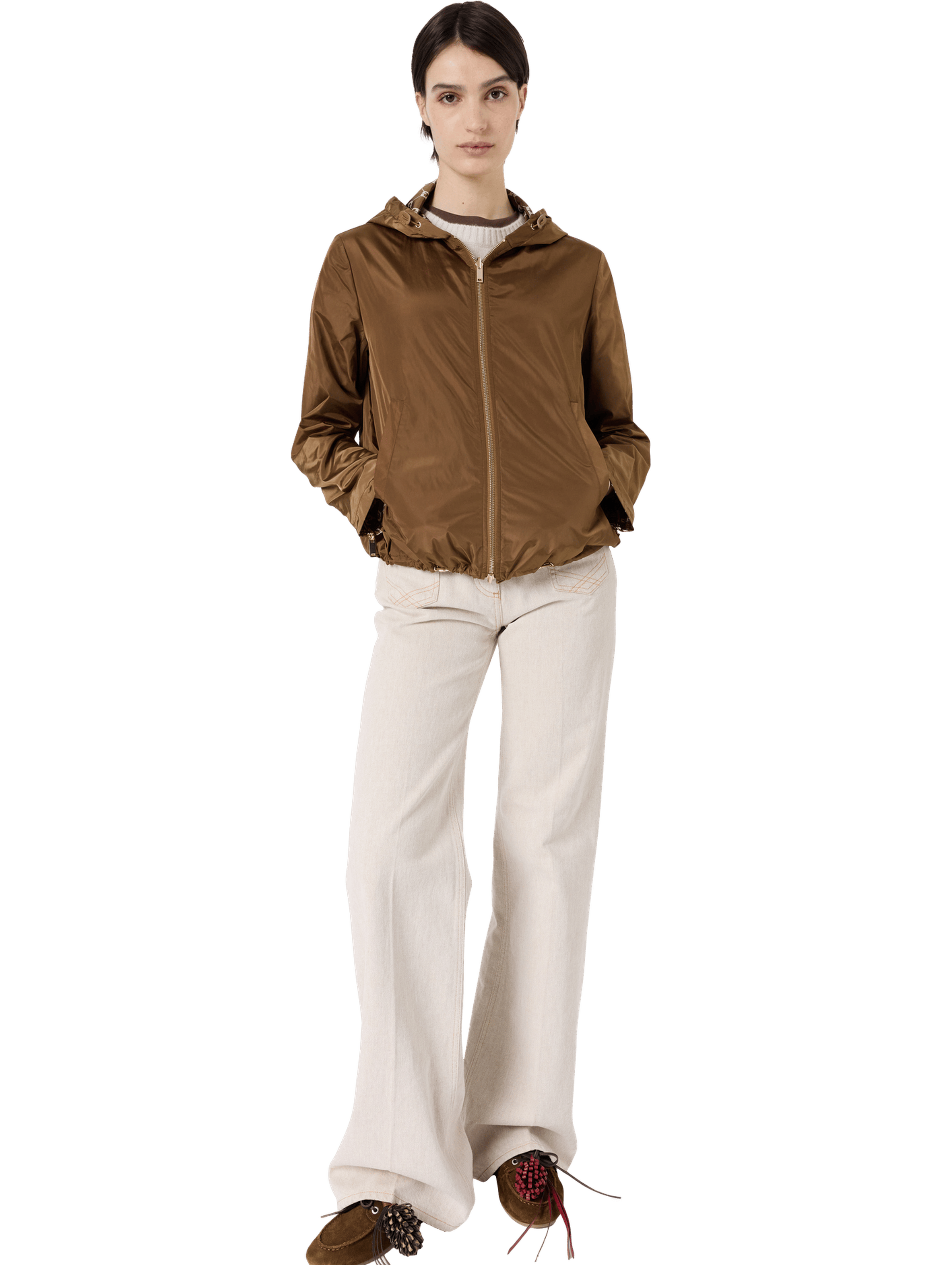 Parka courte à monogramme - juline GERARD DAREL Marron